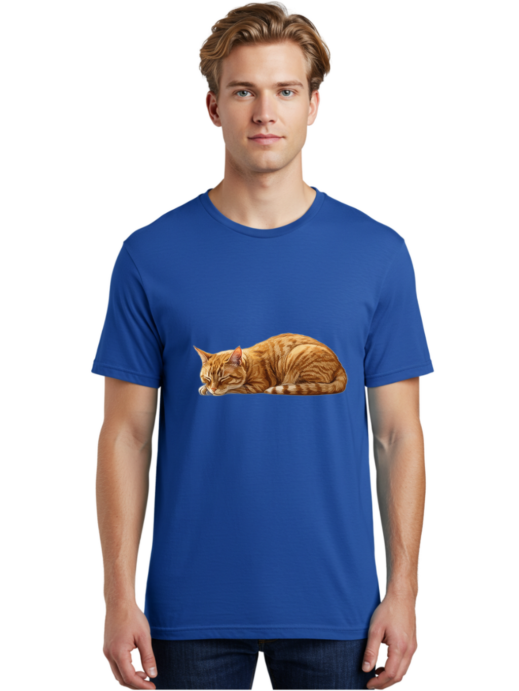 Sleeping-Orange-Cat Men'S Graphic Tee, 100% Cotton, Comfortable Casual Summer Wear, Machine Washable, Vintage Camera, Old Camera, Antique Camera, Black Camera, Classic Photography, Photography Equipment, Nostalgic Device, Film Camera, Bal348