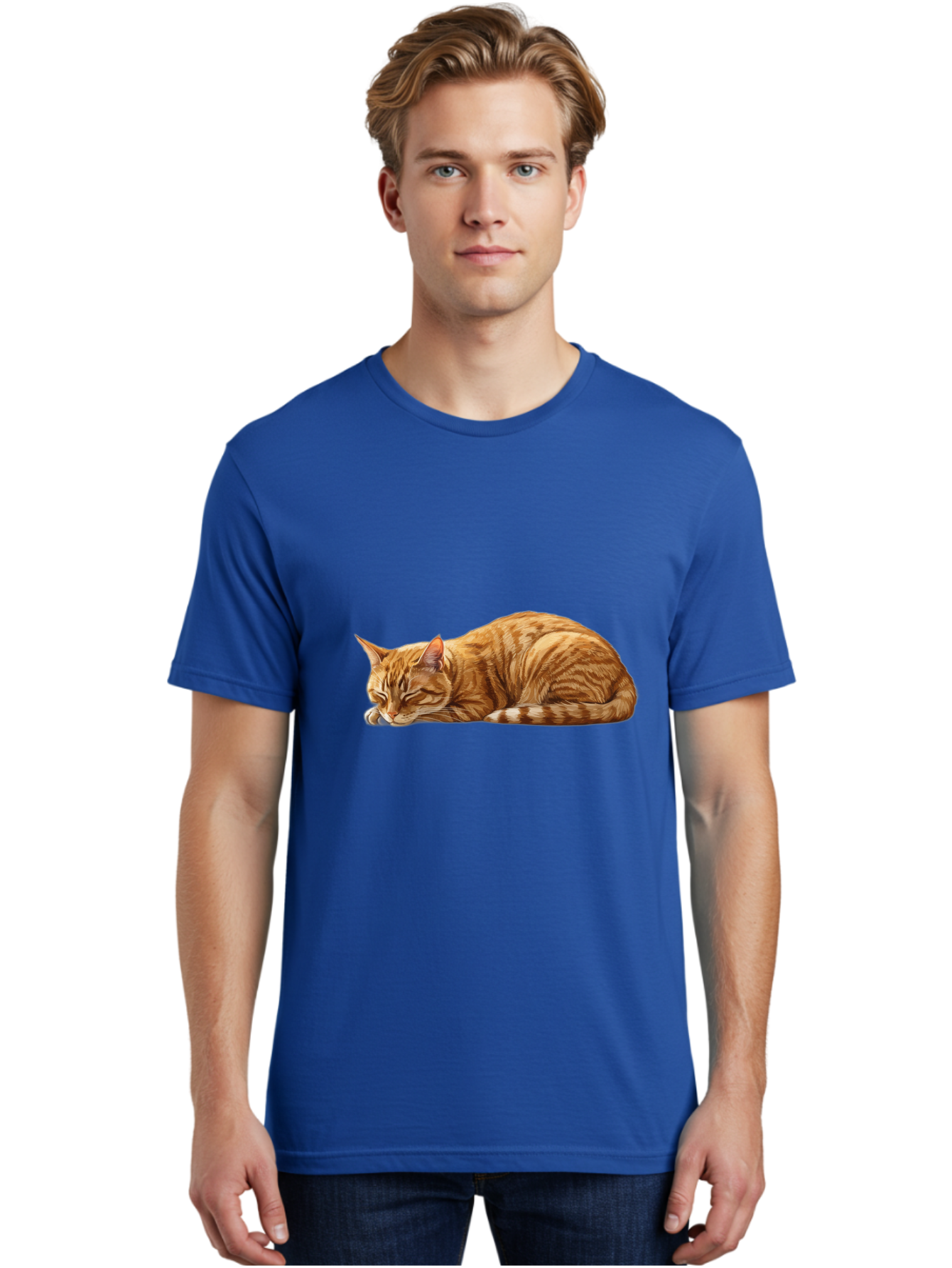 Sleeping-Orange-Cat Men'S Graphic Tee, 100% Cotton, Comfortable Casual Summer Wear, Machine Washable, Vintage Camera, Old Camera, Antique Camera, Black Camera, Classic Photography, Photography Equipment, Nostalgic Device, Film Camera, Bal348