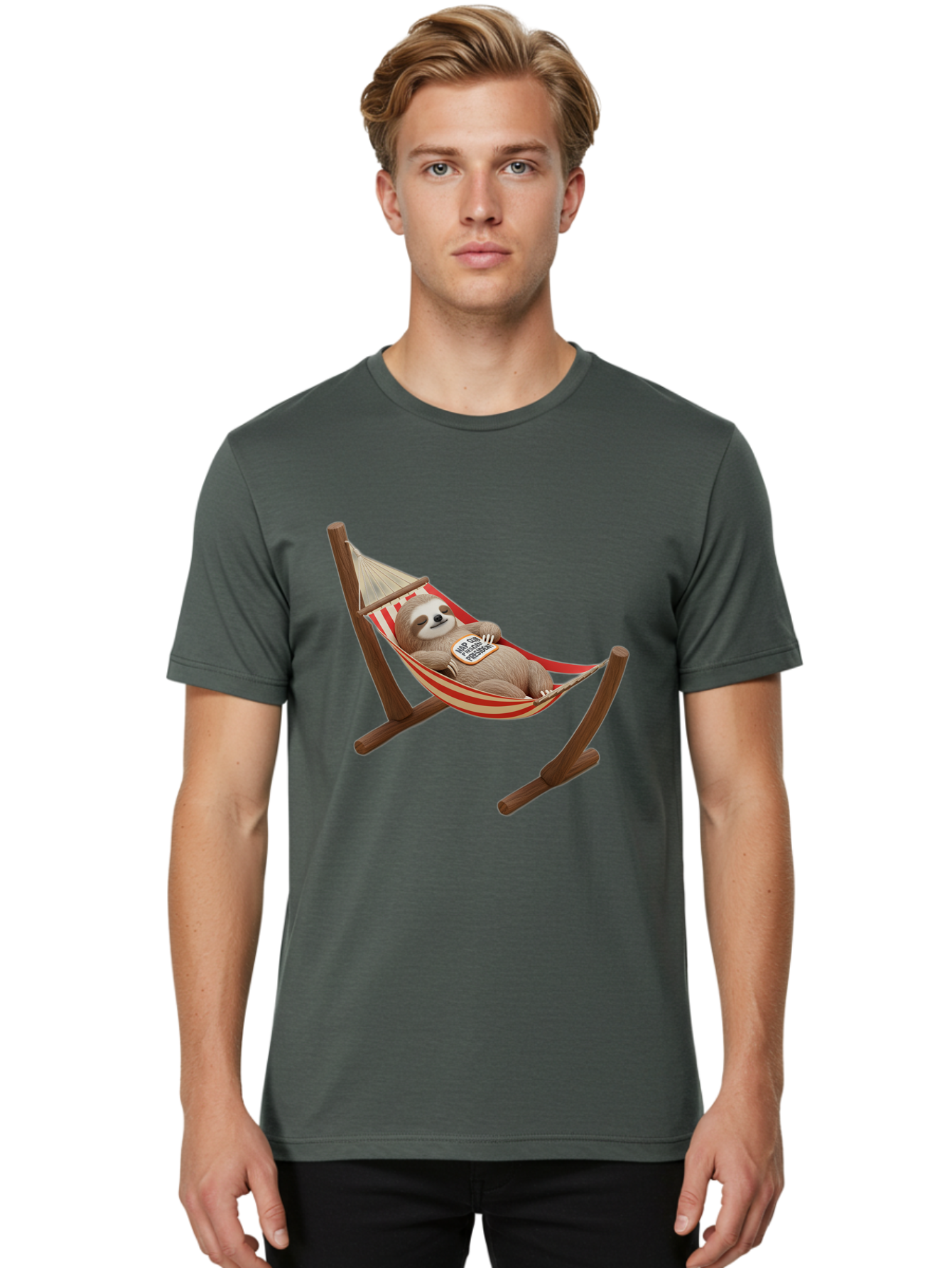 Sloth-In-Hammock Men'S Graphic Tee, 100% Cotton, Comfortable Casual Summer Wear, Machine Washable, Vintage Camera, Old Camera, Antique Camera, Black Camera, Classic Photography, Photography Equipment, Nostalgic Device, Film Camera, Camera Art Bal351