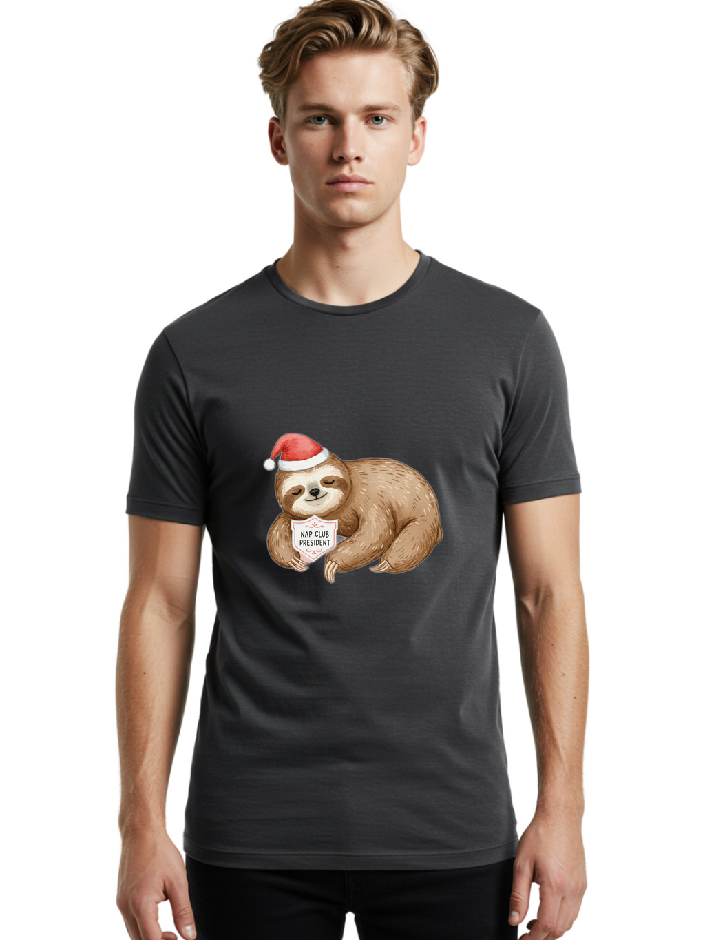 Sloth-Nap-Club-President Men'S Graphic Tee, 100% Cotton, Comfortable Casual Summer Wear, Machine Washable, Vintage Camera, Old Camera, Antique Camera, Black Camera, Classic Photography, Photography Equipment, Nostalgic Device, Film Camera, Bal352
