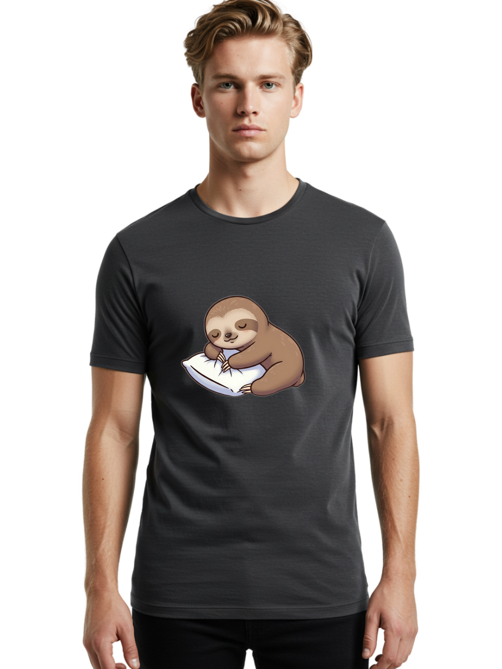 Sloth-Writing Men'S Graphic Tee, 100% Cotton, Comfortable Casual Summer Wear, Machine Washable, Vintage Camera, Old Camera, Antique Camera, Black Camera, Classic Photography, Photography Equipment, Nostalgic Device, Film Camera, Camera Art Bal353