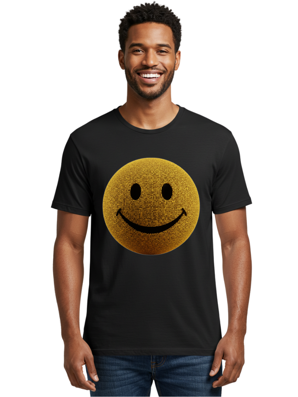 Smiley-Face-1 Men'S Graphic Tee, 100% Cotton, Comfortable Casual Summer Wear, Machine Washable, Vintage Camera, Old Camera, Antique Camera, Black Camera, Classic Photography, Photography Equipment, Nostalgic Device, Film Camera, Camera Art Bal354