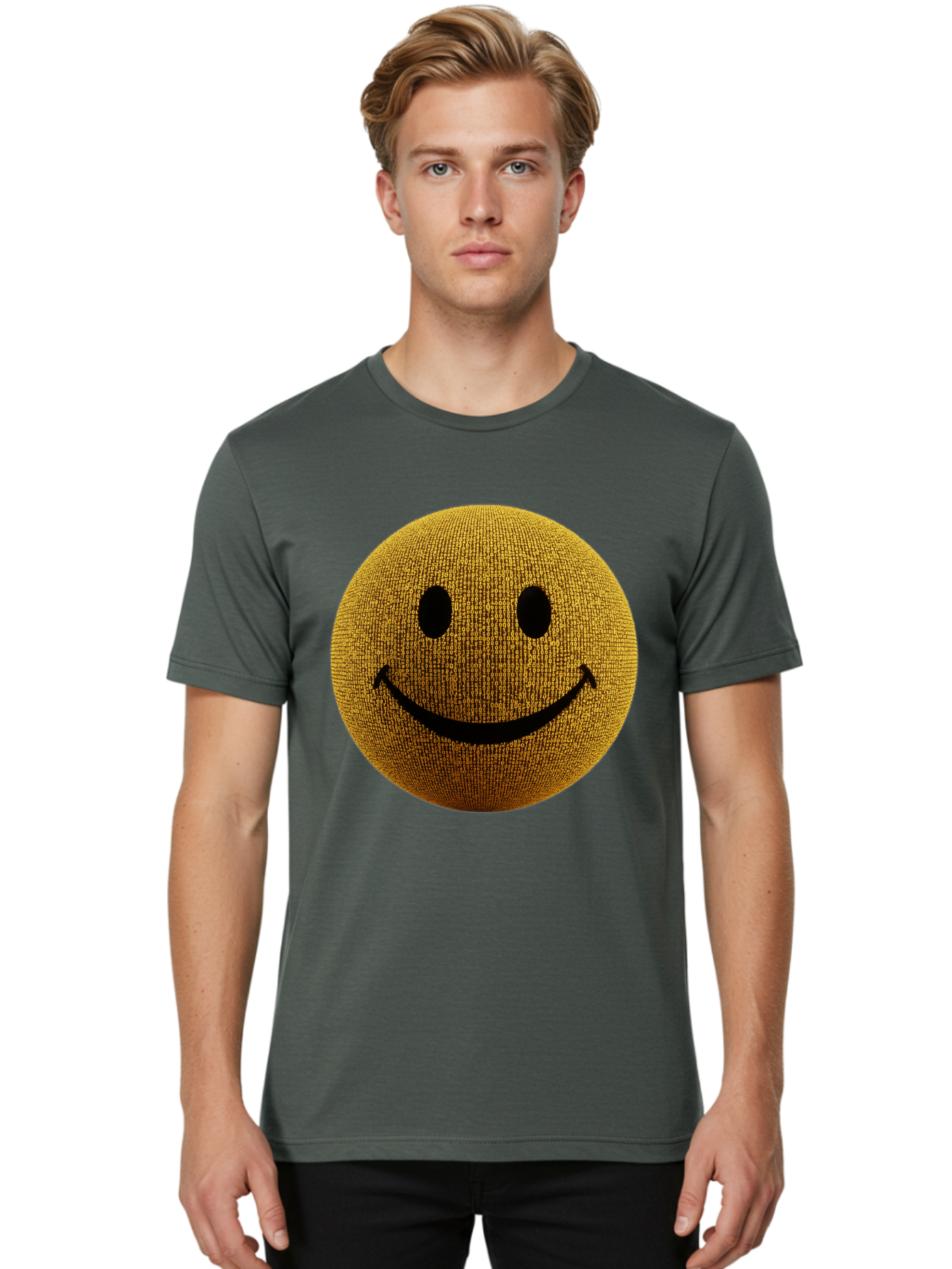 Smiley-Face-1 Men'S Graphic Tee, 100% Cotton, Comfortable Casual Summer Wear, Machine Washable, Vintage Camera, Old Camera, Antique Camera, Black Camera, Classic Photography, Photography Equipment, Nostalgic Device, Film Camera, Camera Art Bal354