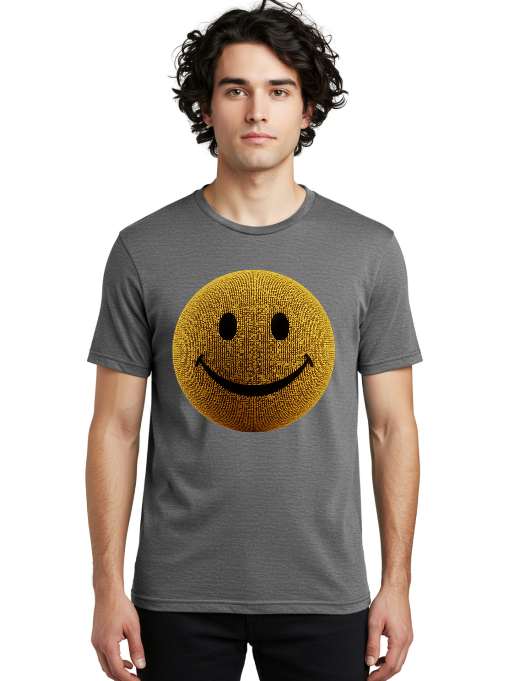 Smiley-Face-1 Men'S Graphic Tee, 100% Cotton, Comfortable Casual Summer Wear, Machine Washable, Vintage Camera, Old Camera, Antique Camera, Black Camera, Classic Photography, Photography Equipment, Nostalgic Device, Film Camera, Camera Art Bal354