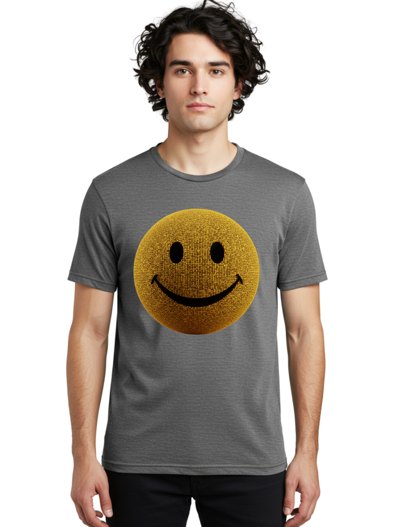 Smiley-Face-1 Men'S Graphic Tee, 100% Cotton, Comfortable Casual Summer Wear, Machine Washable, Vintage Camera, Old Camera, Antique Camera, Black Camera, Classic Photography, Photography Equipment, Nostalgic Device, Film Camera, Camera Art Bal354