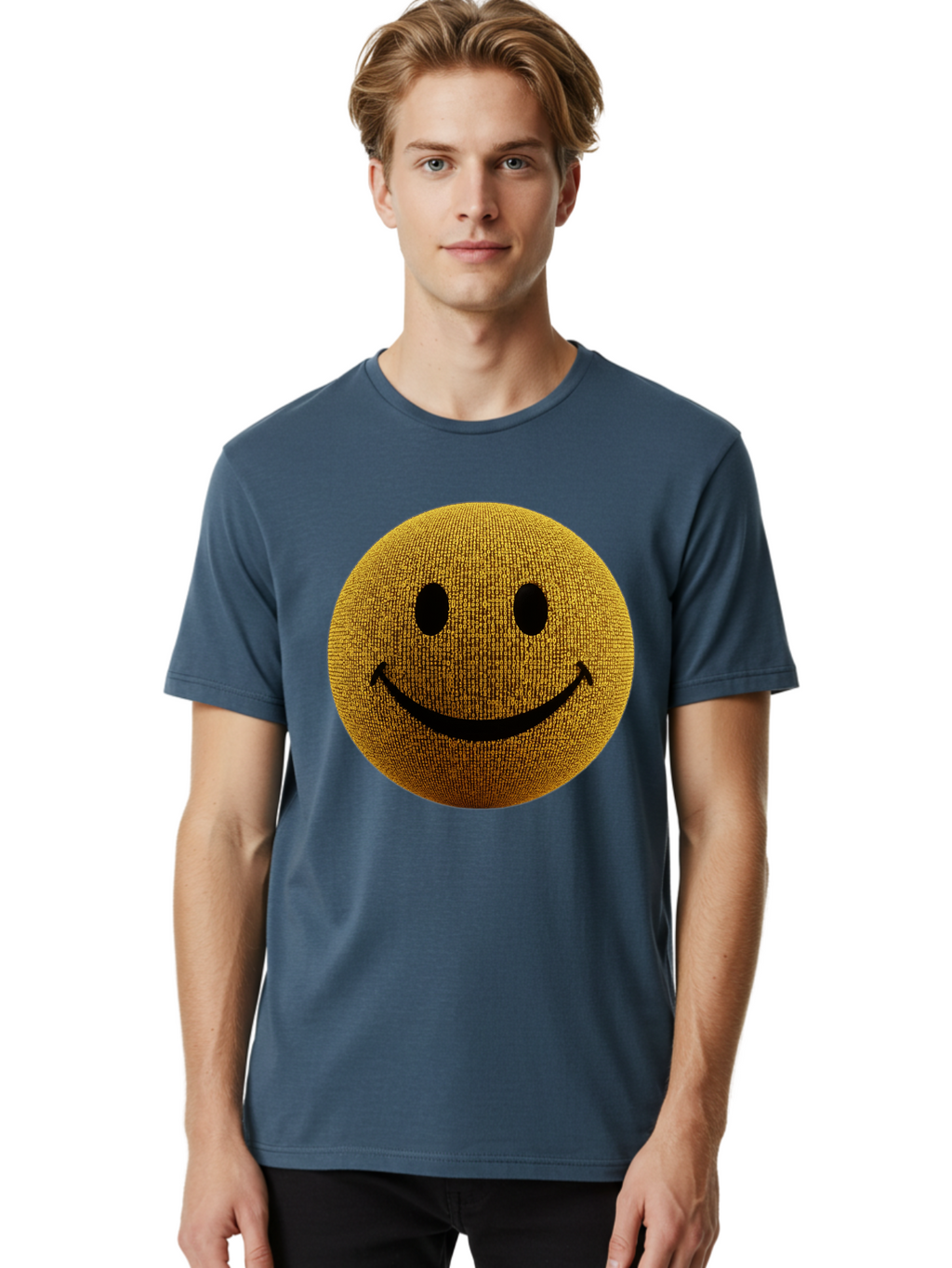 Smiley-Face-1 Men'S Graphic Tee, 100% Cotton, Comfortable Casual Summer Wear, Machine Washable, Vintage Camera, Old Camera, Antique Camera, Black Camera, Classic Photography, Photography Equipment, Nostalgic Device, Film Camera, Camera Art Bal354