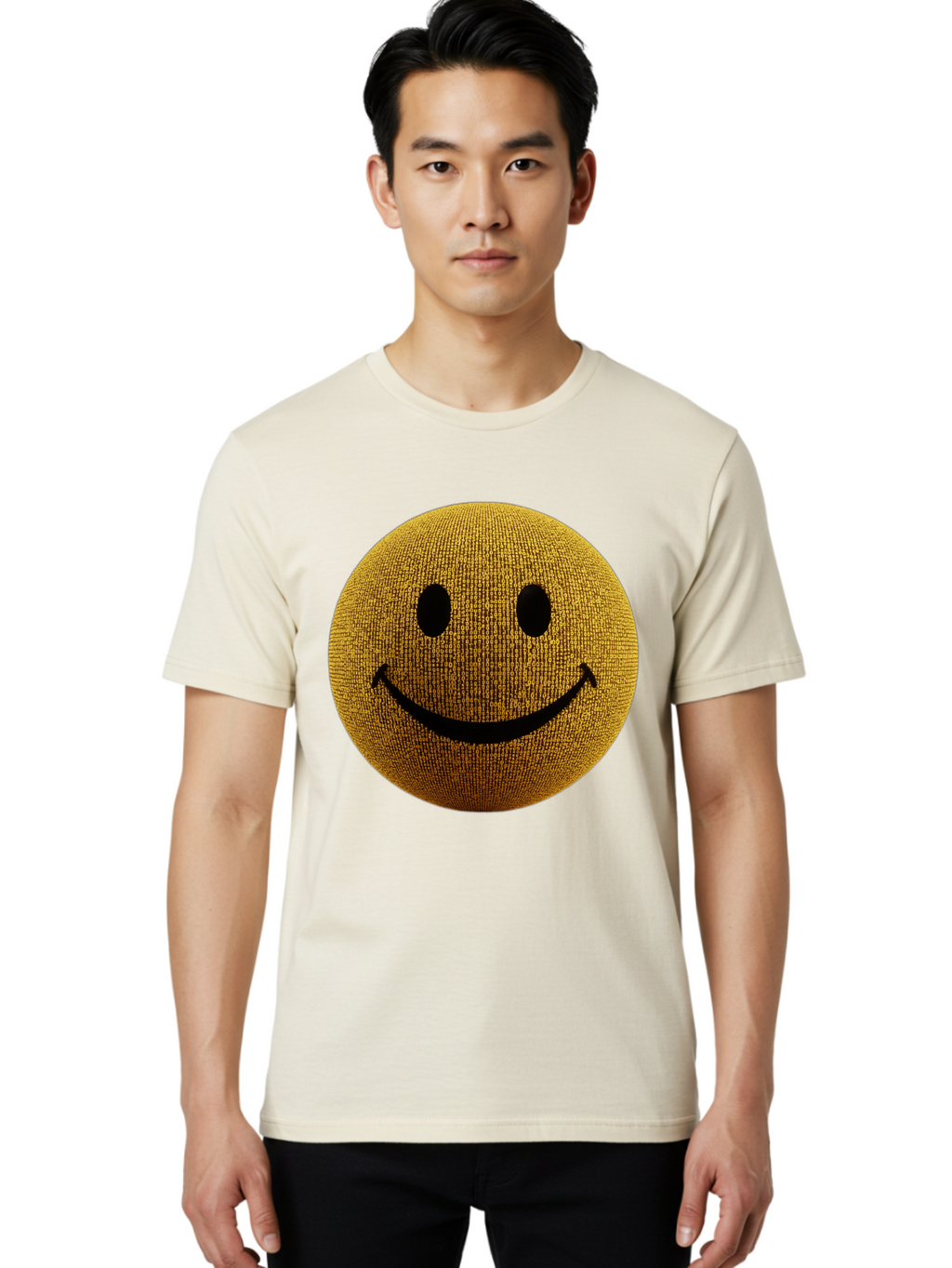 Smiley-Face-1 Men'S Graphic Tee, 100% Cotton, Comfortable Casual Summer Wear, Machine Washable, Vintage Camera, Old Camera, Antique Camera, Black Camera, Classic Photography, Photography Equipment, Nostalgic Device, Film Camera, Camera Art Bal354