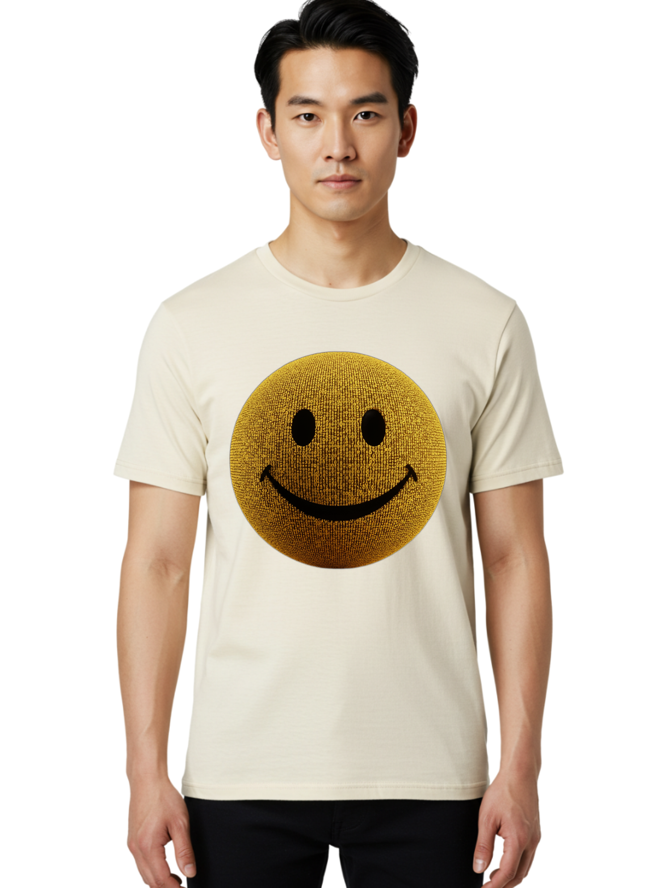 Smiley-Face-1 Men'S Graphic Tee, 100% Cotton, Comfortable Casual Summer Wear, Machine Washable, Vintage Camera, Old Camera, Antique Camera, Black Camera, Classic Photography, Photography Equipment, Nostalgic Device, Film Camera, Camera Art Bal354