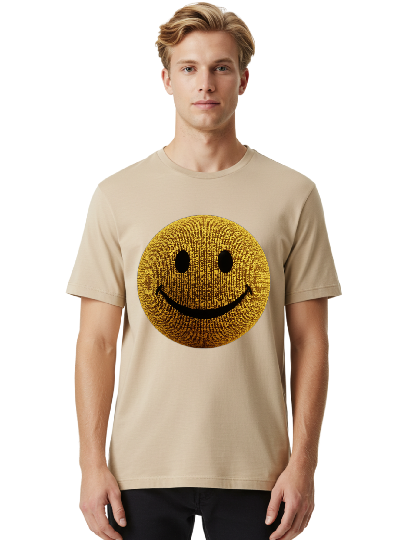 Smiley-Face-1 Men'S Graphic Tee, 100% Cotton, Comfortable Casual Summer Wear, Machine Washable, Vintage Camera, Old Camera, Antique Camera, Black Camera, Classic Photography, Photography Equipment, Nostalgic Device, Film Camera, Camera Art Bal354
