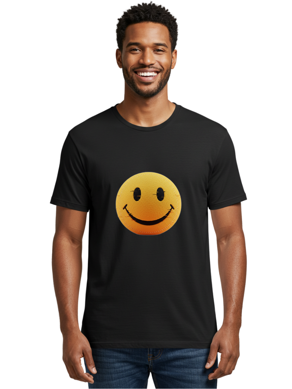Smiley-Face-2 Men'S Graphic Tee, 100% Cotton, Comfortable Casual Summer Wear, Machine Washable, Vintage Camera, Old Camera, Antique Camera, Black Camera, Classic Photography, Photography Equipment, Nostalgic Device, Film Camera, Camera Art Bal355