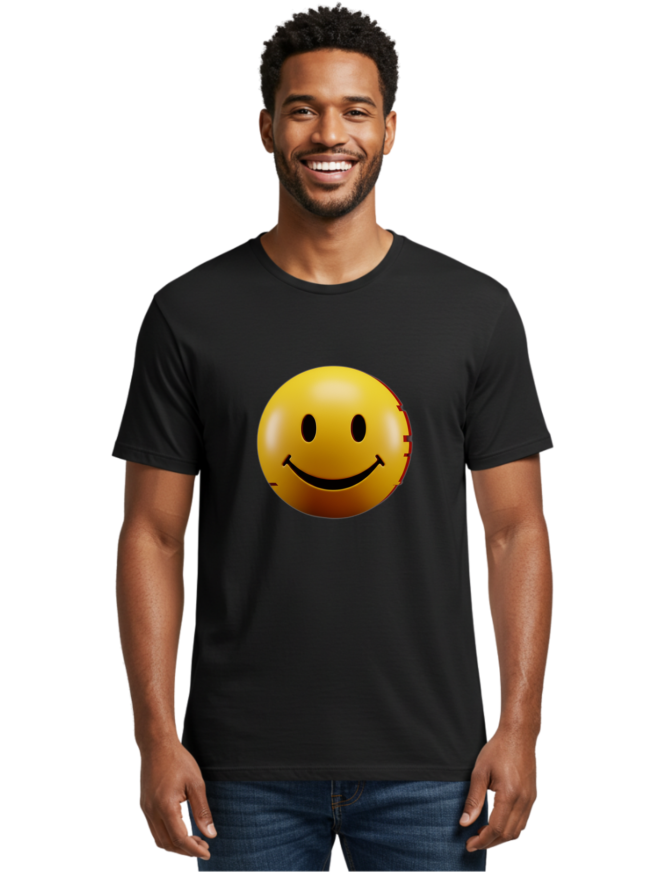 Smiley-Face-3 Men'S Graphic Tee, 100% Cotton, Comfortable Casual Summer Wear, Machine Washable, Vintage Camera, Old Camera, Antique Camera, Black Camera, Classic Photography, Photography Equipment, Nostalgic Device, Film Camera, Camera Art Bal356