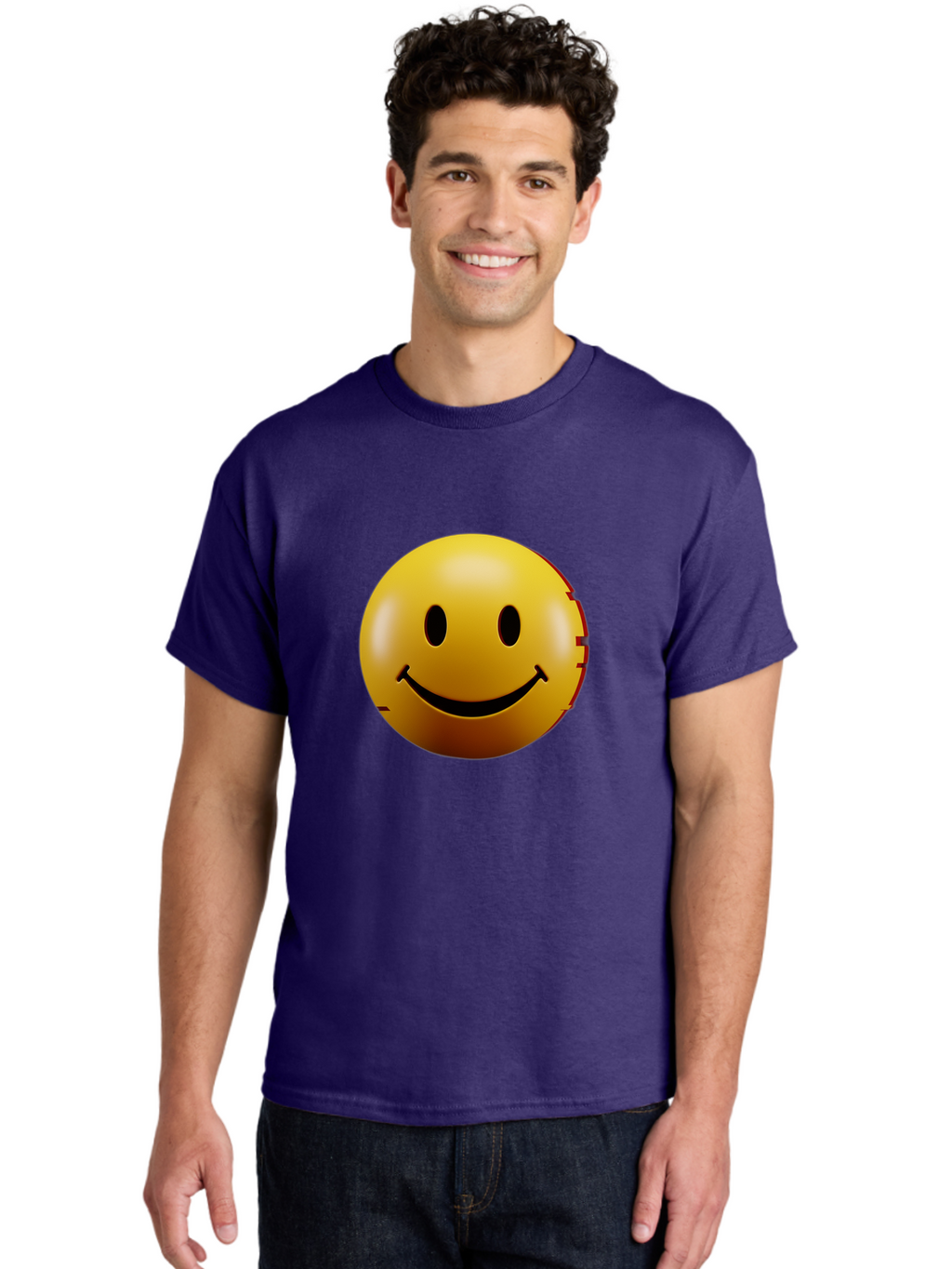Smiley-Face-3 Men'S Graphic Tee, 100% Cotton, Comfortable Casual Summer Wear, Machine Washable, Vintage Camera, Old Camera, Antique Camera, Black Camera, Classic Photography, Photography Equipment, Nostalgic Device, Film Camera, Camera Art Bal356