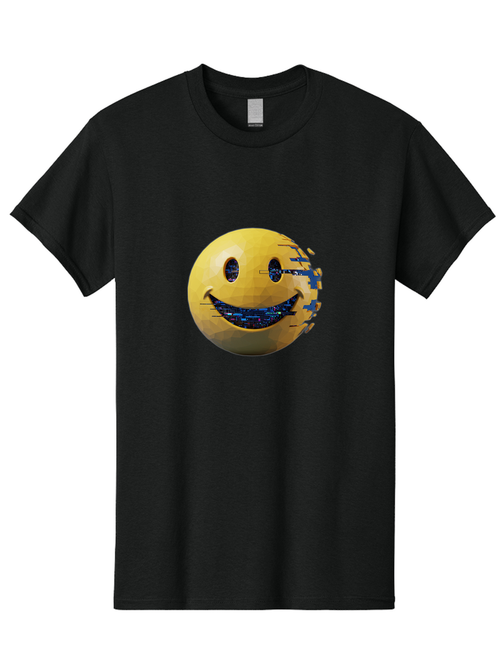Smiley-Face-Glitch Men'S Graphic Tee, 100% Cotton, Comfortable Casual Summer Wear, Machine Washable, Vintage Camera, Old Camera, Antique Camera, Black Camera, Classic Photography, Photography Equipment, Nostalgic Device, Film Camera, Bal357