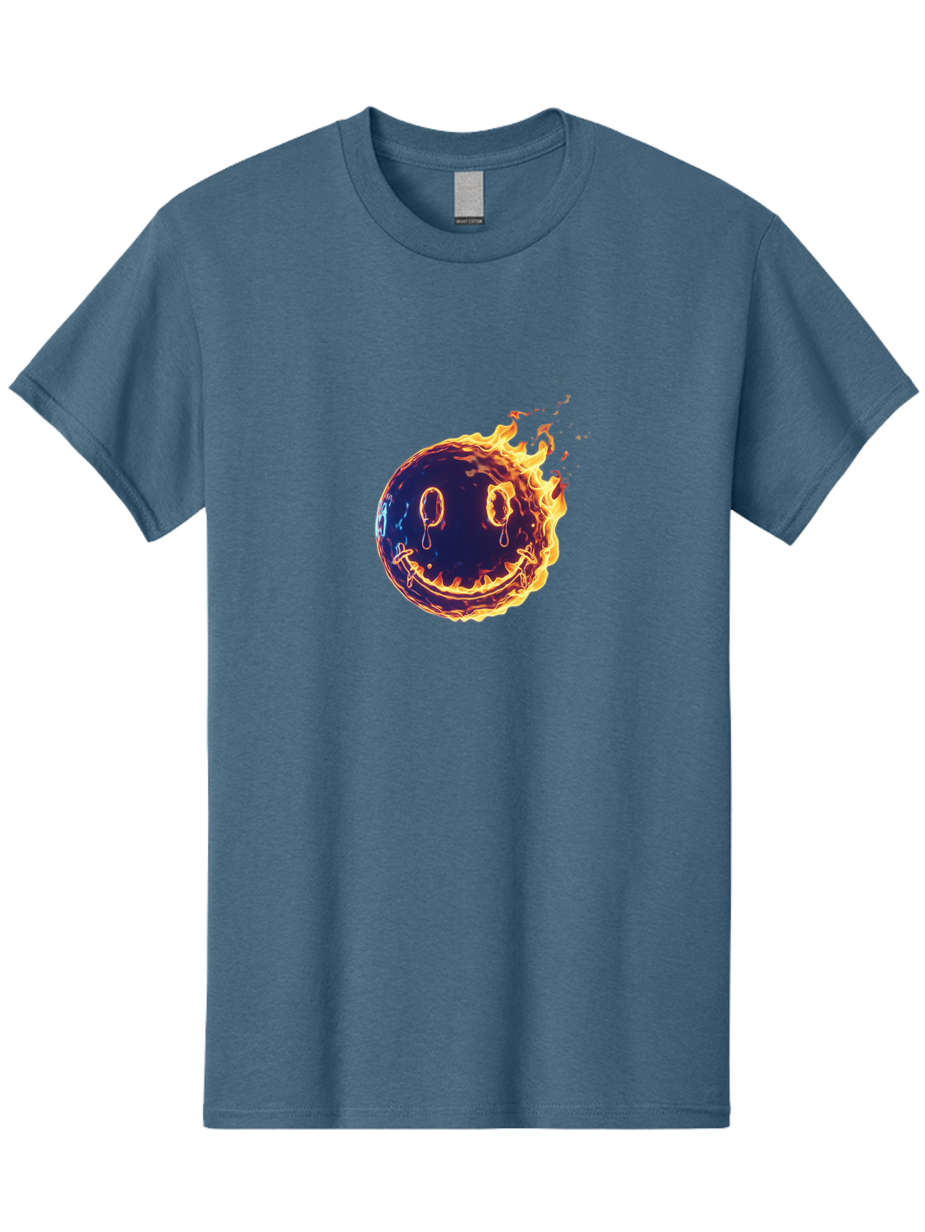Smiley-Face-On-Fire Men'S Graphic Tee, 100% Cotton, Comfortable Casual Summer Wear, Machine Washable, Vintage Camera, Old Camera, Antique Camera, Black Camera, Classic Photography, Photography Equipment, Nostalgic Device, Film Camera, Bal358