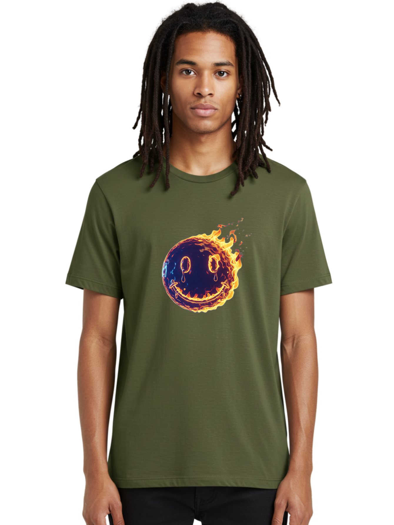 Smiley-Face-On-Fire Men'S Graphic Tee, 100% Cotton, Comfortable Casual Summer Wear, Machine Washable, Vintage Camera, Old Camera, Antique Camera, Black Camera, Classic Photography, Photography Equipment, Nostalgic Device, Film Camera, Bal358