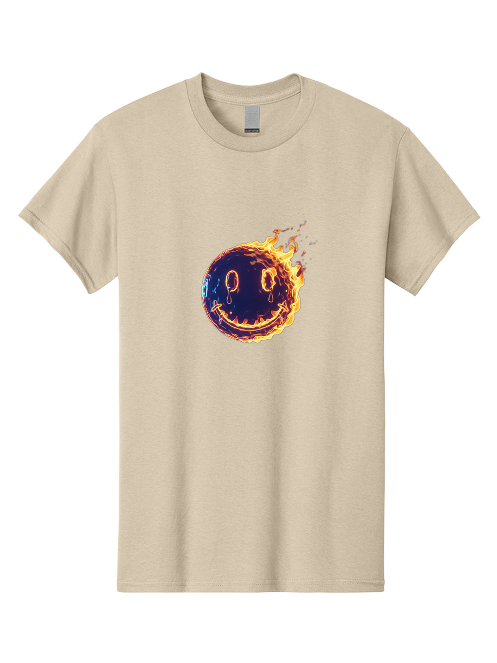 Smiley-Face-On-Fire Men'S Graphic Tee, 100% Cotton, Comfortable Casual Summer Wear, Machine Washable, Vintage Camera, Old Camera, Antique Camera, Black Camera, Classic Photography, Photography Equipment, Nostalgic Device, Film Camera, Bal358