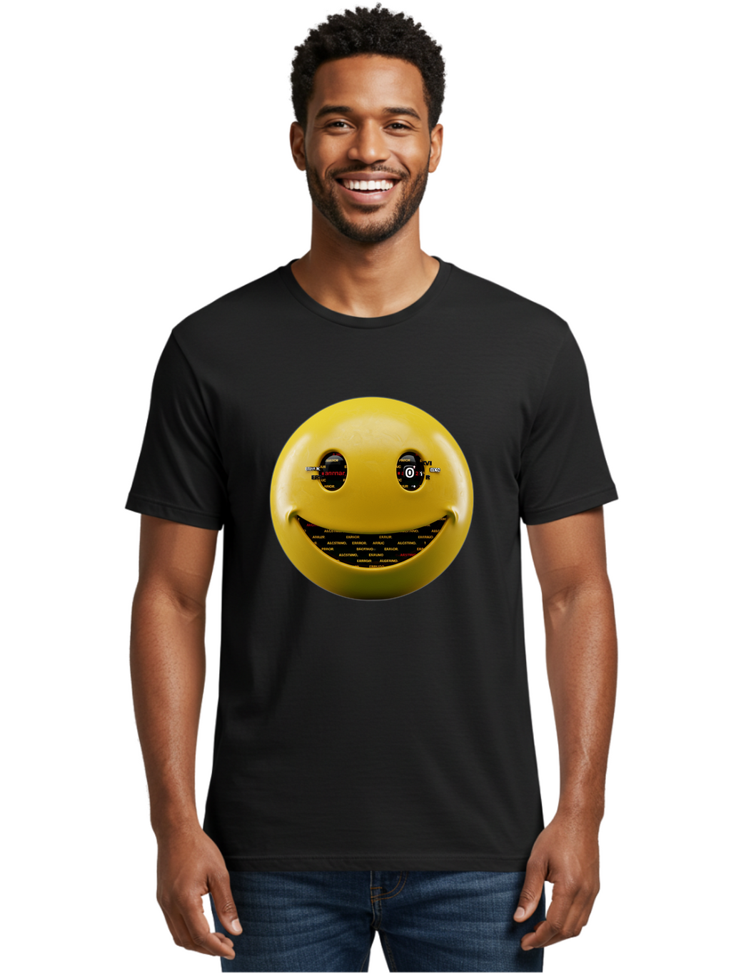 Smiley-Face Men'S Graphic Tee, 100% Cotton, Comfortable Casual Summer Wear, Machine Washable, Vintage Camera, Old Camera, Antique Camera, Black Camera, Classic Photography, Photography Equipment, Nostalgic Device, Film Camera, Camera Art Bal360