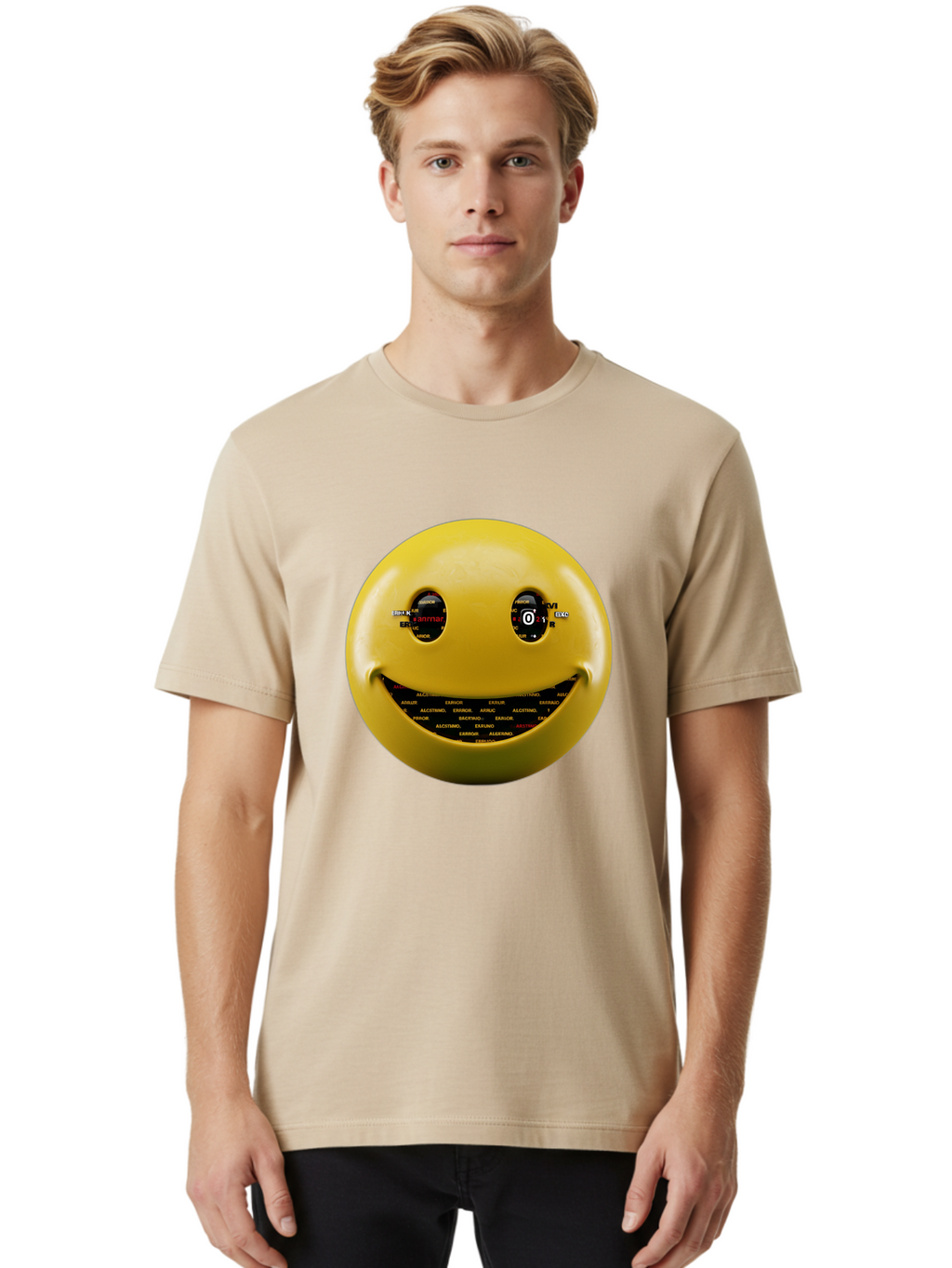 Smiley-Face Men'S Graphic Tee, 100% Cotton, Comfortable Casual Summer Wear, Machine Washable, Vintage Camera, Old Camera, Antique Camera, Black Camera, Classic Photography, Photography Equipment, Nostalgic Device, Film Camera, Camera Art Bal360
