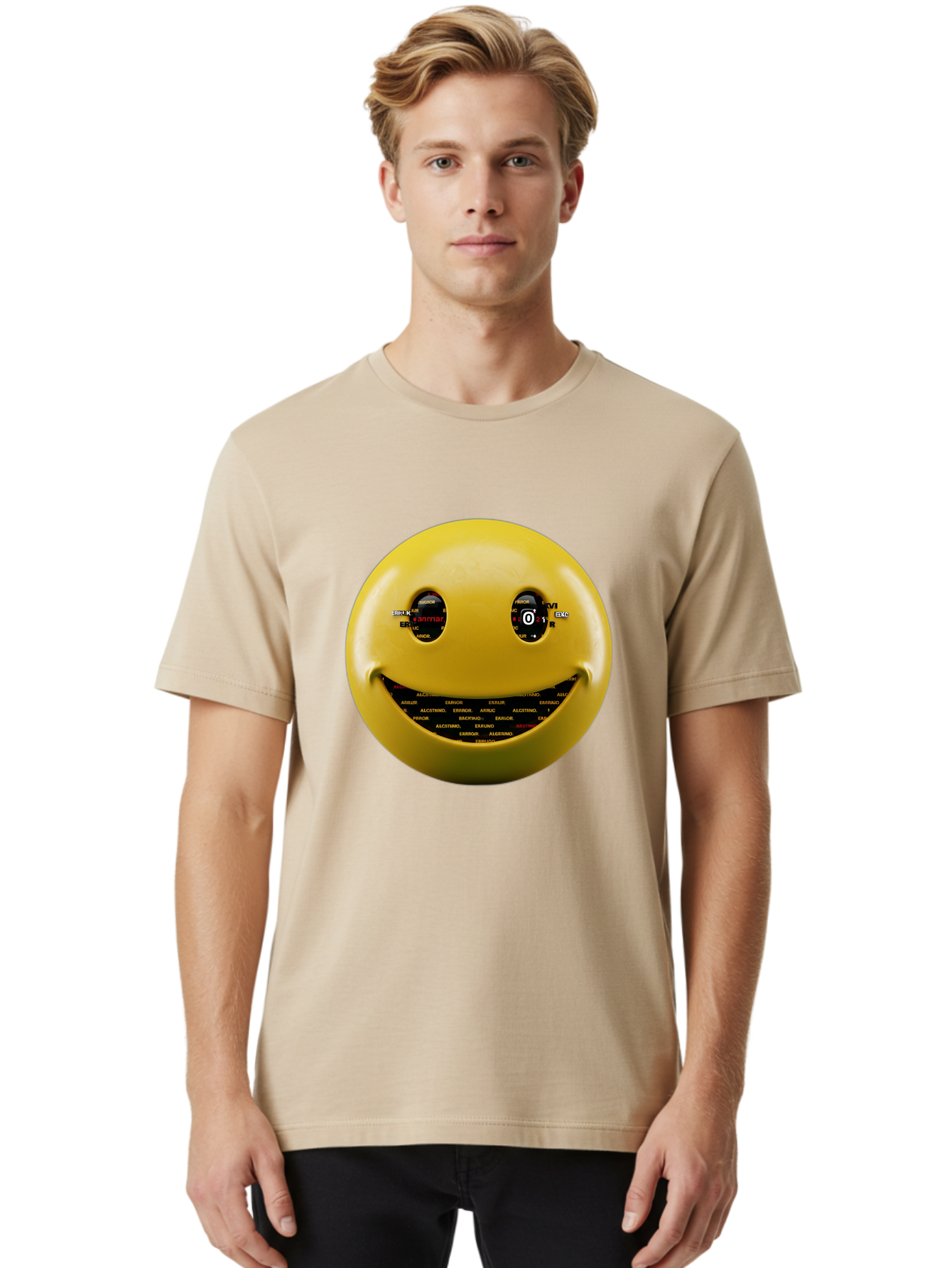Smiley-Face Men'S Graphic Tee, 100% Cotton, Comfortable Casual Summer Wear, Machine Washable, Vintage Camera, Old Camera, Antique Camera, Black Camera, Classic Photography, Photography Equipment, Nostalgic Device, Film Camera, Camera Art Bal360