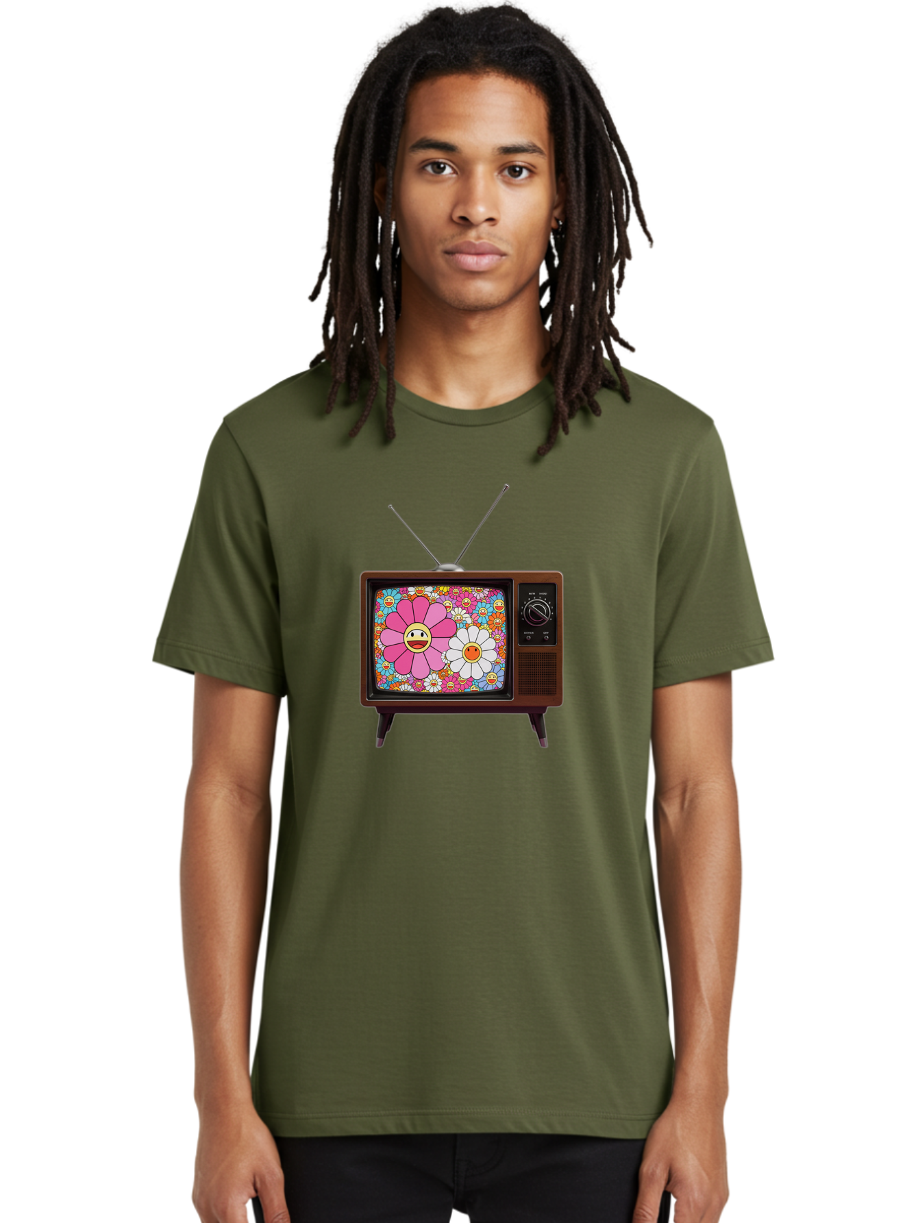 Smiley-Flowers-Tv Men'S Graphic Tee, 100% Cotton, Comfortable Casual Summer Wear, Machine Washable, Vintage Camera, Old Camera, Antique Camera, Black Camera, Classic Photography, Photography Equipment, Nostalgic Device, Film Camera, Camera Art Bal361