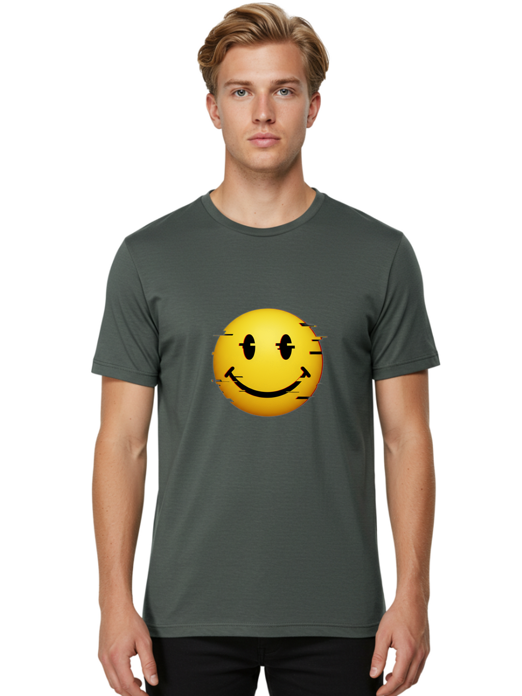 Smiley Men'S Graphic Tee, 100% Cotton, Comfortable Casual Summer Wear, Machine Washable, Vintage Camera, Old Camera, Antique Camera, Black Camera, Classic Photography, Photography Equipment, Nostalgic Device, Film Camera, Camera Art Bal363