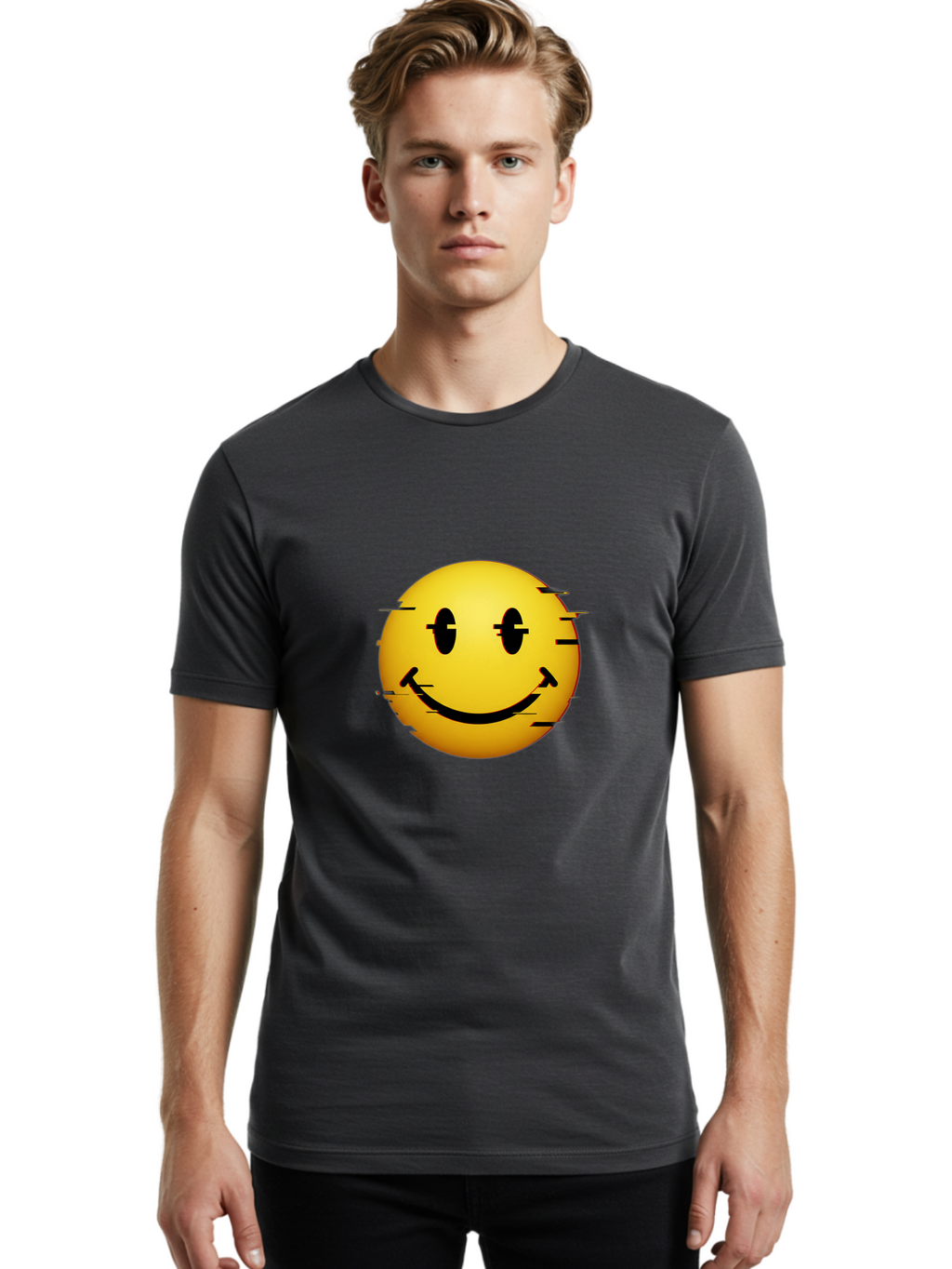 Smiley Men'S Graphic Tee, 100% Cotton, Comfortable Casual Summer Wear, Machine Washable, Vintage Camera, Old Camera, Antique Camera, Black Camera, Classic Photography, Photography Equipment, Nostalgic Device, Film Camera, Camera Art Bal363