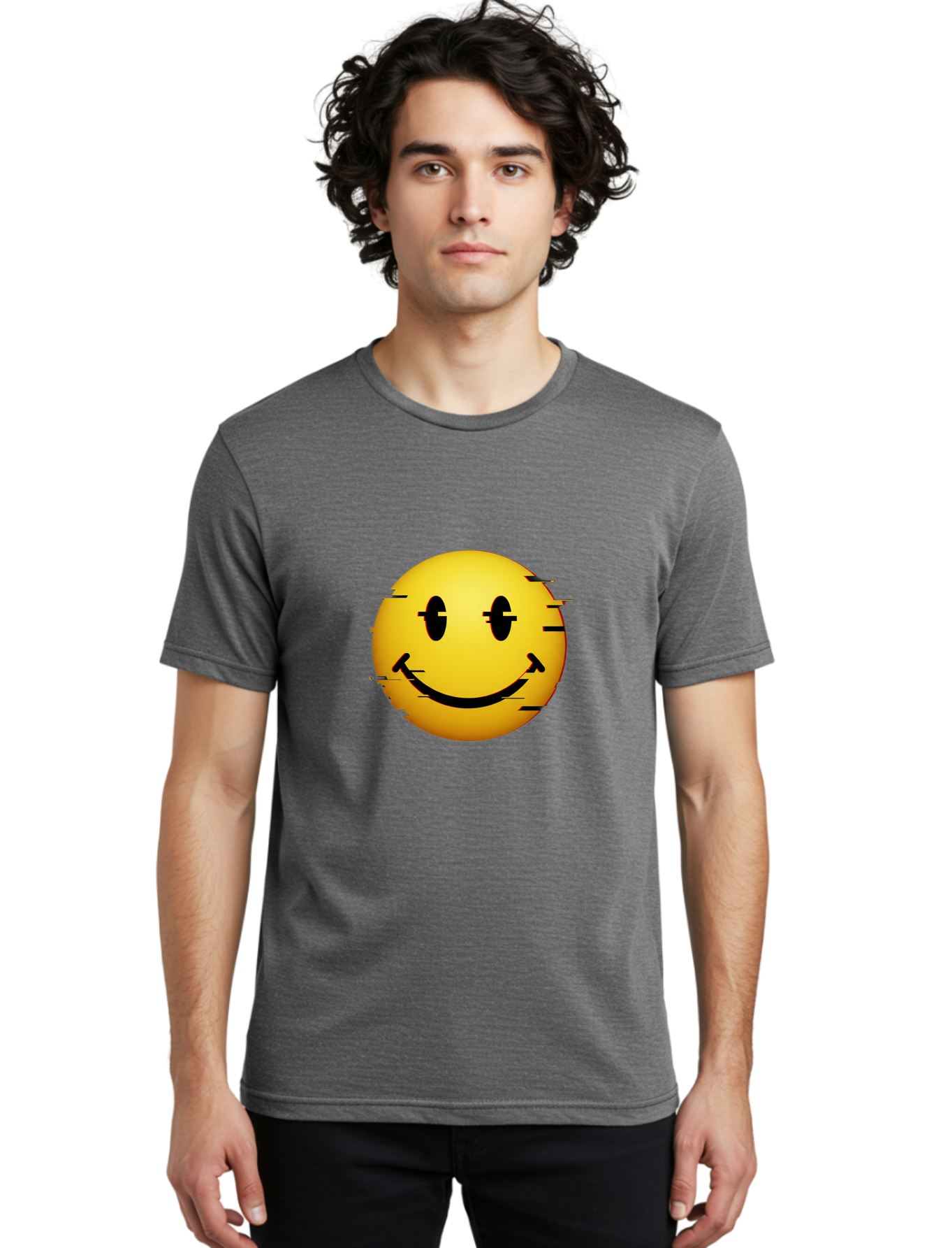 Smiley Men'S Graphic Tee, 100% Cotton, Comfortable Casual Summer Wear, Machine Washable, Vintage Camera, Old Camera, Antique Camera, Black Camera, Classic Photography, Photography Equipment, Nostalgic Device, Film Camera, Camera Art Bal363