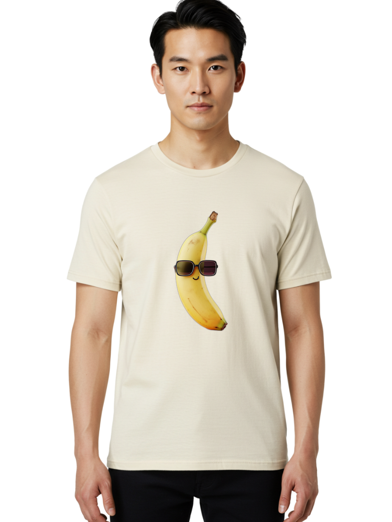 Smiling-Banana-Sunglasses Men'S Graphic Tee, 100% Cotton, Comfortable Casual Summer Wear, Machine Washable, Vintage Camera, Old Camera, Antique Camera, Black Camera, Classic Photography, Photography Equipment, Nostalgic Device, Film Camera, Bal365
