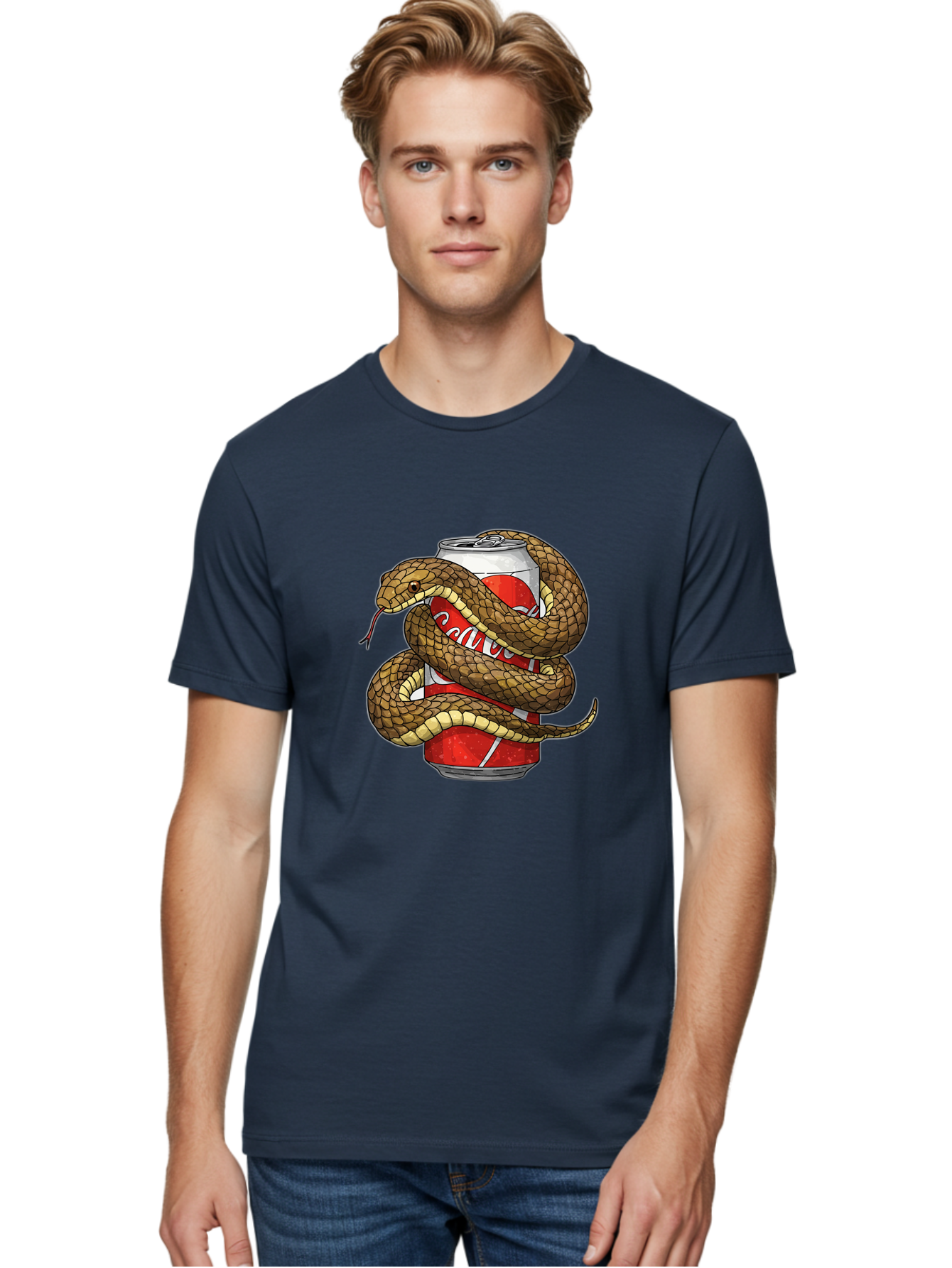Snake-Coca-Cola Men'S Graphic Tee, 100% Cotton, Comfortable Casual Summer Wear, Machine Washable, Vintage Camera, Old Camera, Antique Camera, Black Camera, Classic Photography, Photography Equipment, Nostalgic Device, Film Camera, Camera Art Bal373