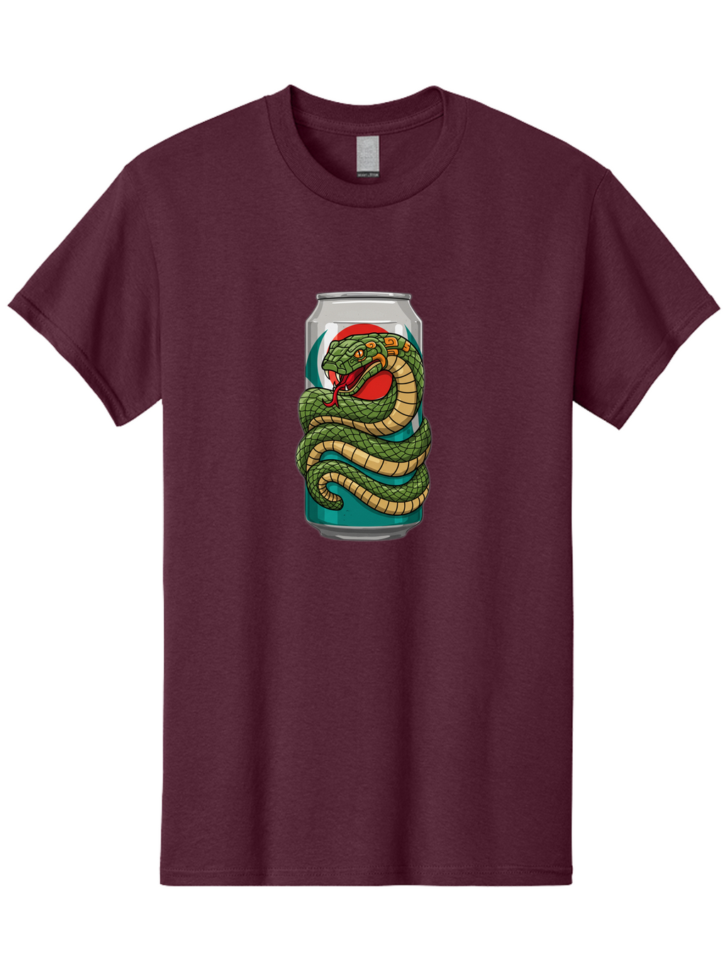 Snake-Energy-Drink-Can Men'S Graphic Tee, 100% Cotton, Comfortable Casual Summer Wear, Machine Washable, Vintage Camera, Old Camera, Antique Camera, Black Camera, Classic Photography, Photography Equipment, Nostalgic Device, Film Camera, Bal374