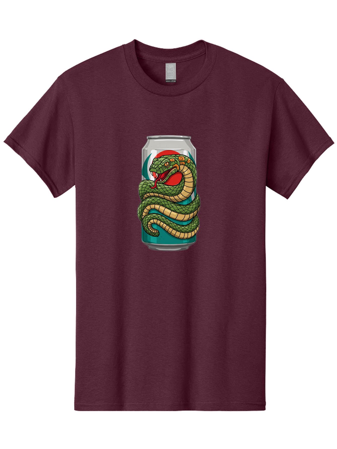 Snake-Energy-Drink-Can Men'S Graphic Tee, 100% Cotton, Comfortable Casual Summer Wear, Machine Washable, Vintage Camera, Old Camera, Antique Camera, Black Camera, Classic Photography, Photography Equipment, Nostalgic Device, Film Camera, Bal374