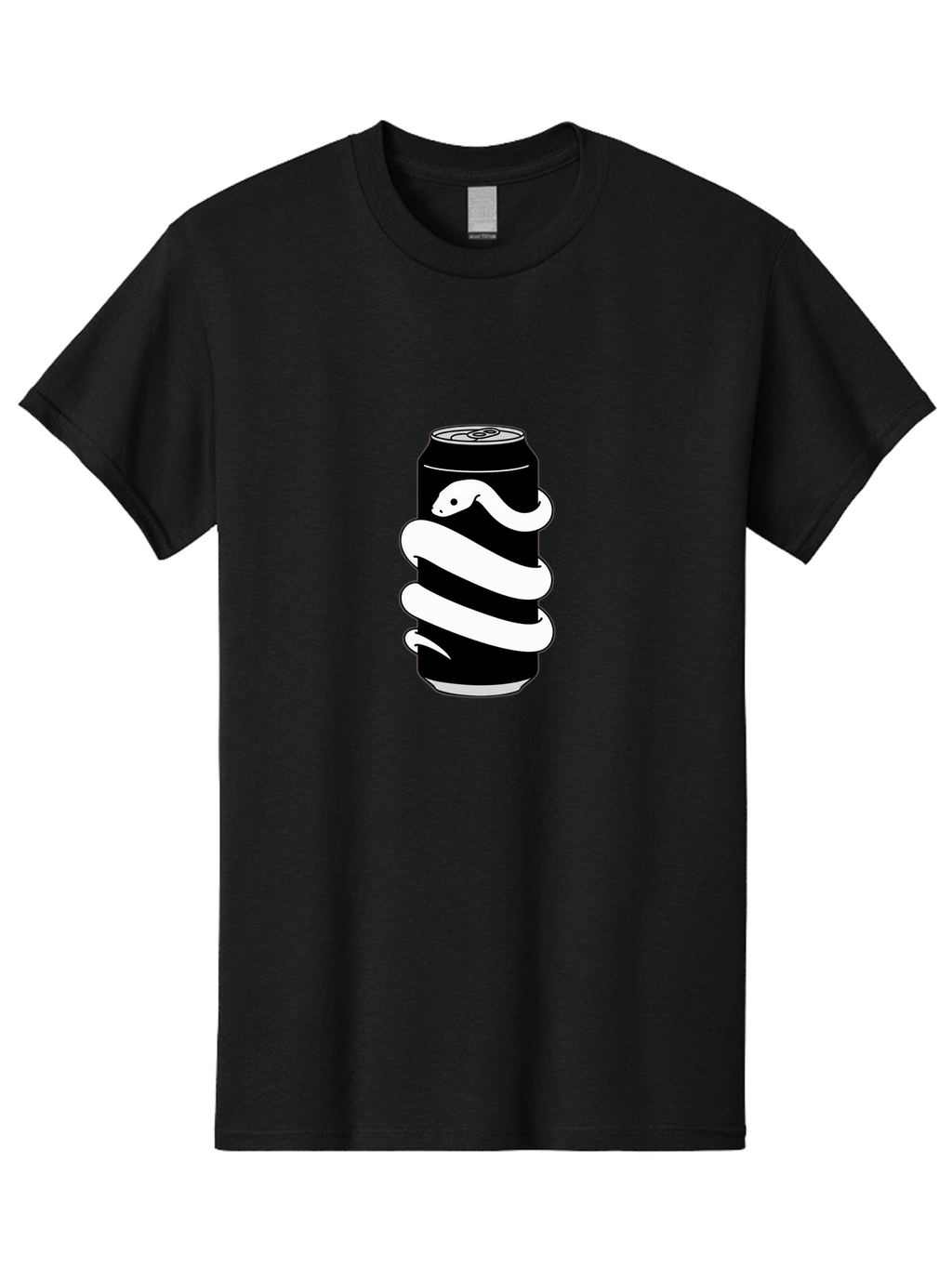 Snake-Wrapped-Can-2 Men'S Graphic Tee, 100% Cotton, Comfortable Casual Summer Wear, Machine Washable, Vintage Camera, Old Camera, Antique Camera, Black Camera, Classic Photography, Photography Equipment, Nostalgic Device, Film Camera, Bal376