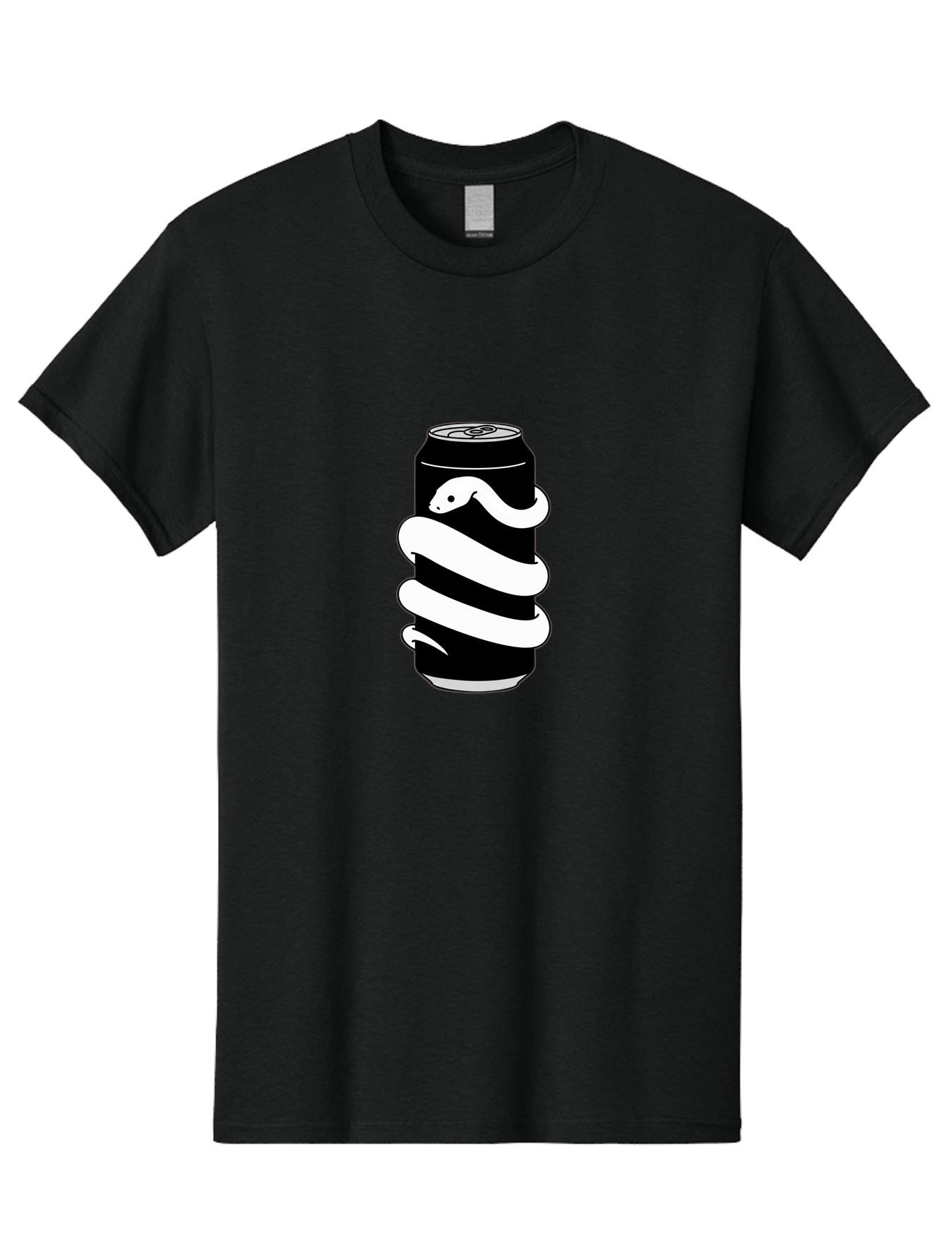 Snake-Wrapped-Can-2 Men'S Graphic Tee, 100% Cotton, Comfortable Casual Summer Wear, Machine Washable, Vintage Camera, Old Camera, Antique Camera, Black Camera, Classic Photography, Photography Equipment, Nostalgic Device, Film Camera, Bal376