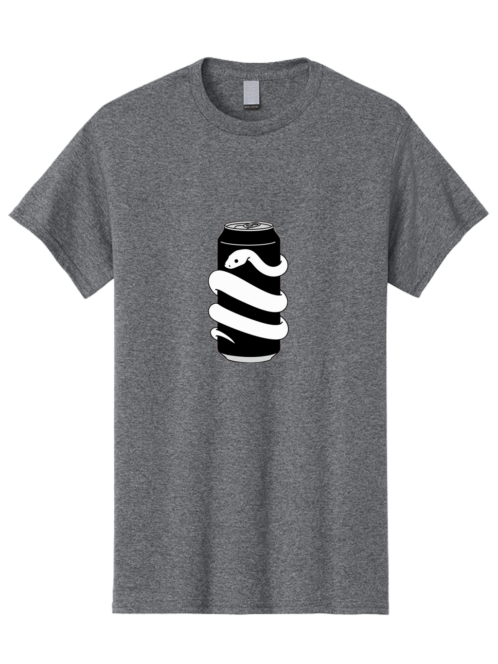 Snake-Wrapped-Can-2 Men'S Graphic Tee, 100% Cotton, Comfortable Casual Summer Wear, Machine Washable, Vintage Camera, Old Camera, Antique Camera, Black Camera, Classic Photography, Photography Equipment, Nostalgic Device, Film Camera, Bal376
