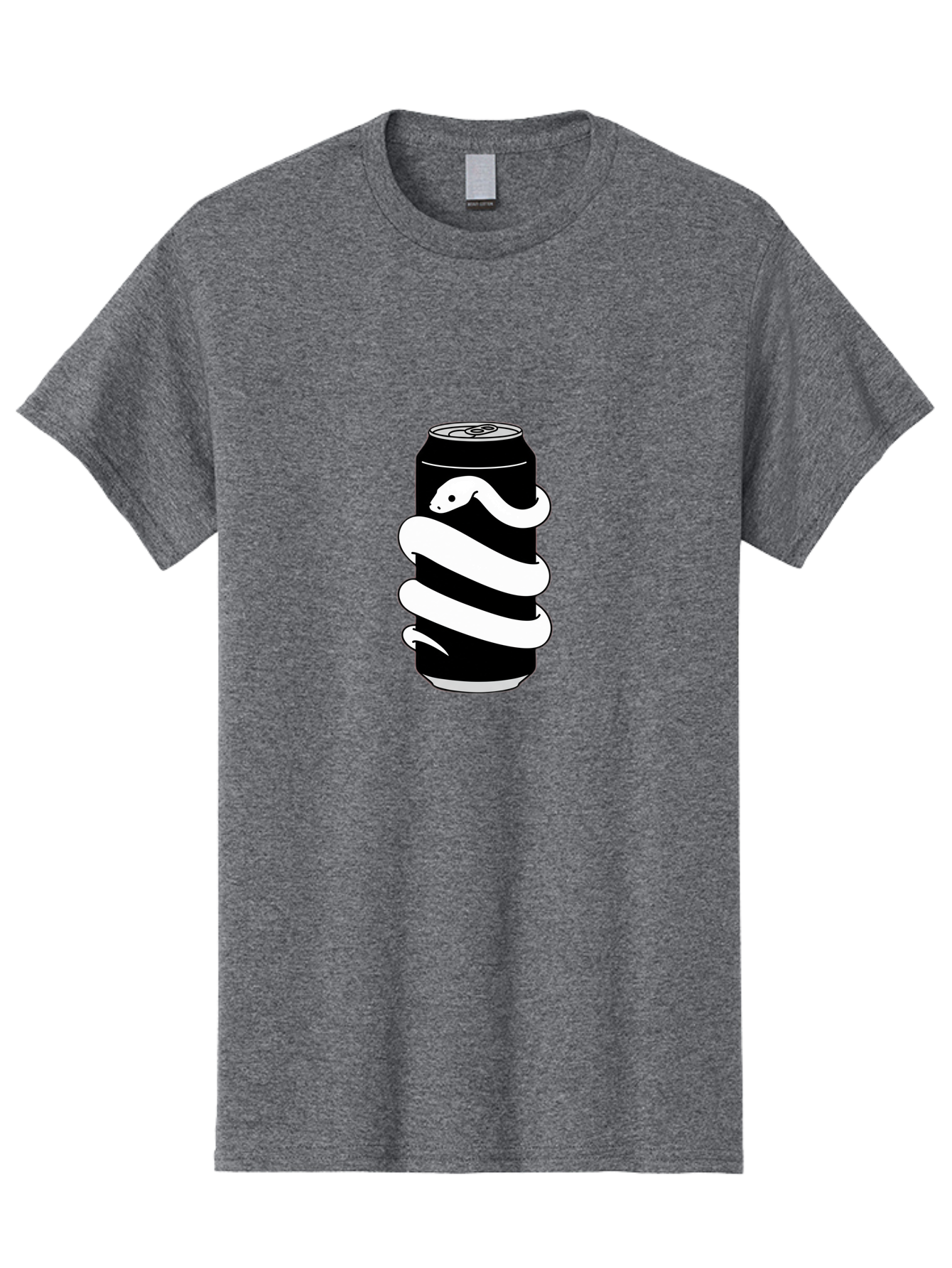 Snake-Wrapped-Can-2 Men'S Graphic Tee, 100% Cotton, Comfortable Casual Summer Wear, Machine Washable, Vintage Camera, Old Camera, Antique Camera, Black Camera, Classic Photography, Photography Equipment, Nostalgic Device, Film Camera, Bal376