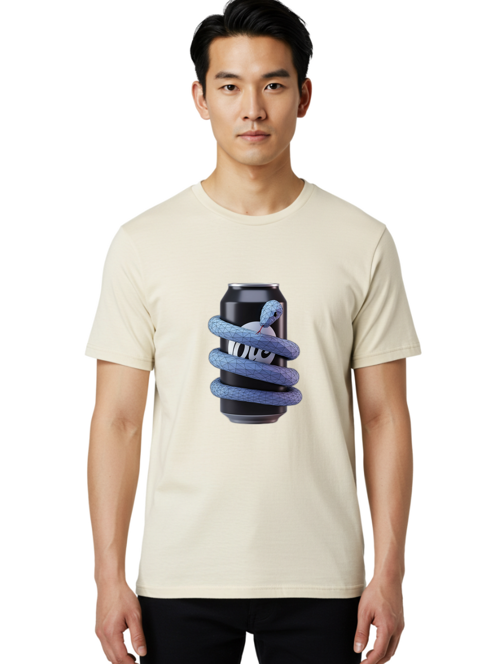 Snake-Wrapped-Can Men'S Graphic Tee, 100% Cotton, Comfortable Casual Summer Wear, Machine Washable, Vintage Camera, Old Camera, Antique Camera, Black Camera, Classic Photography, Photography Equipment, Nostalgic Device, Film Camera, Camera Art Bal377