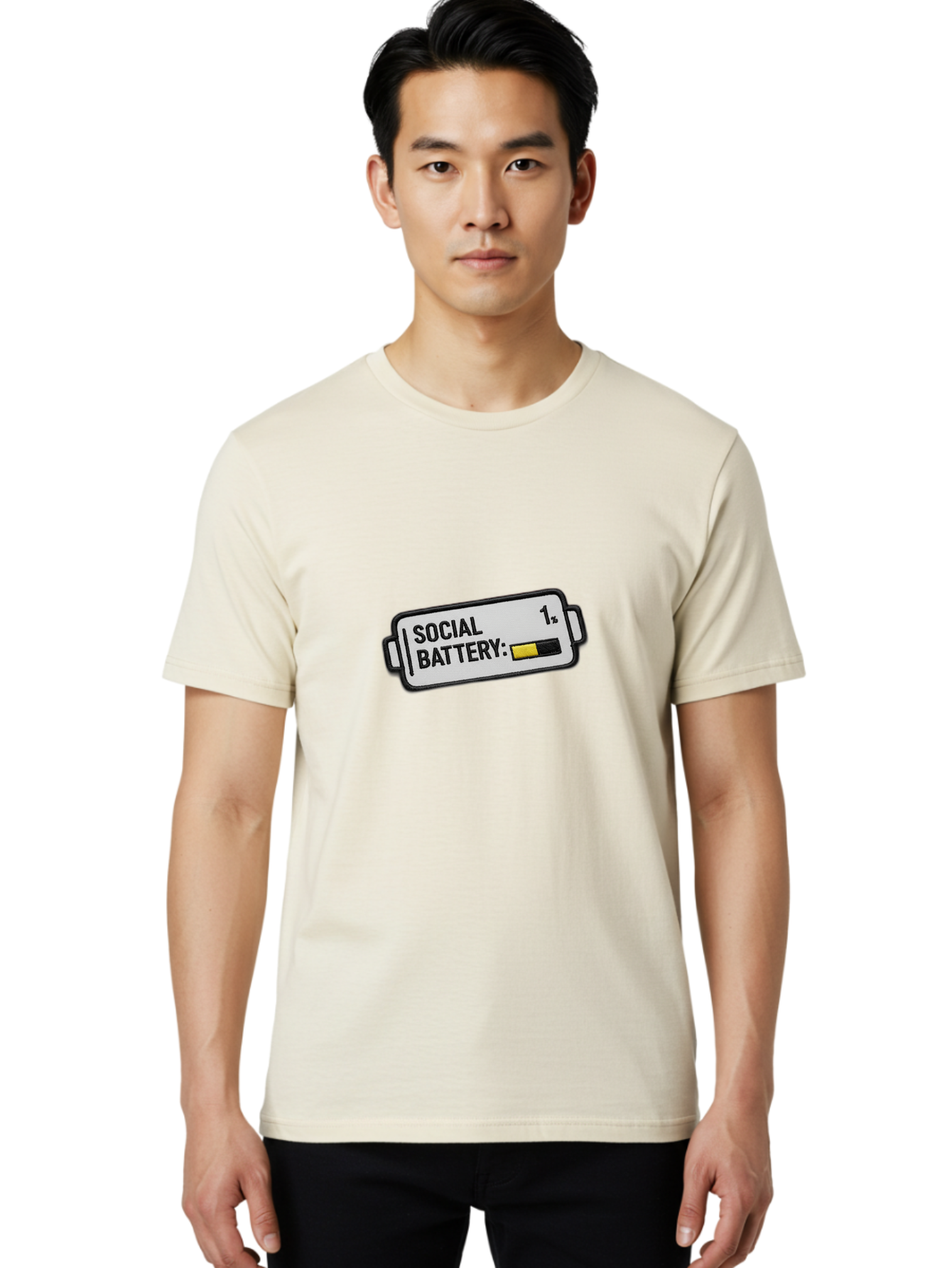 Social-Battery-2 Men'S Graphic Tee, 100% Cotton, Comfortable Casual Summer Wear, Machine Washable, Vintage Camera, Old Camera, Antique Camera, Black Camera, Classic Photography, Photography Equipment, Nostalgic Device, Film Camera, Camera Art Bal382