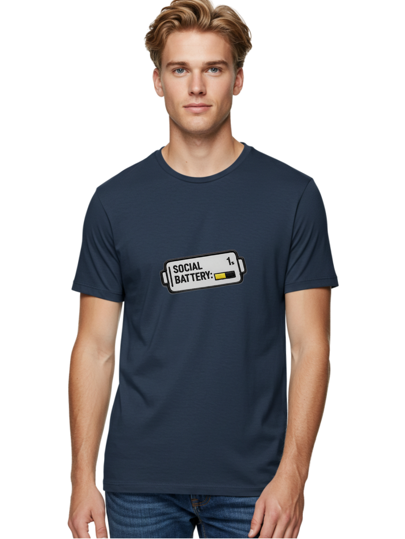 Social-Battery-2 Men'S Graphic Tee, 100% Cotton, Comfortable Casual Summer Wear, Machine Washable, Vintage Camera, Old Camera, Antique Camera, Black Camera, Classic Photography, Photography Equipment, Nostalgic Device, Film Camera, Camera Art Bal382