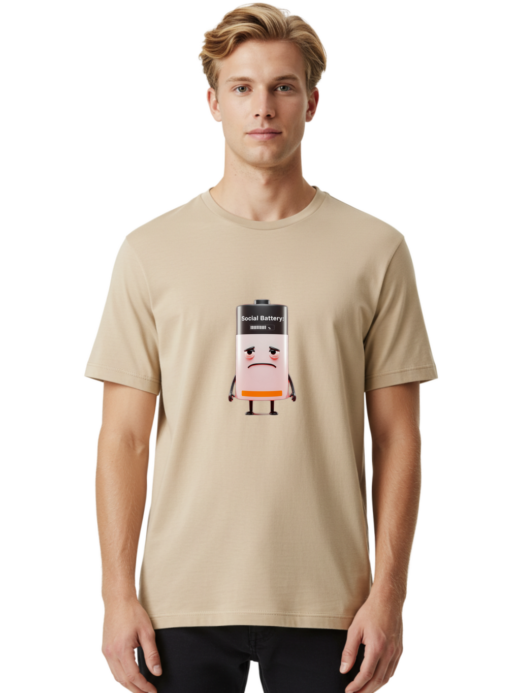 Social-Battery-3 Men'S Graphic Tee, 100% Cotton, Comfortable Casual Summer Wear, Machine Washable, Vintage Camera, Old Camera, Antique Camera, Black Camera, Classic Photography, Photography Equipment, Nostalgic Device, Film Camera, Camera Art Bal383