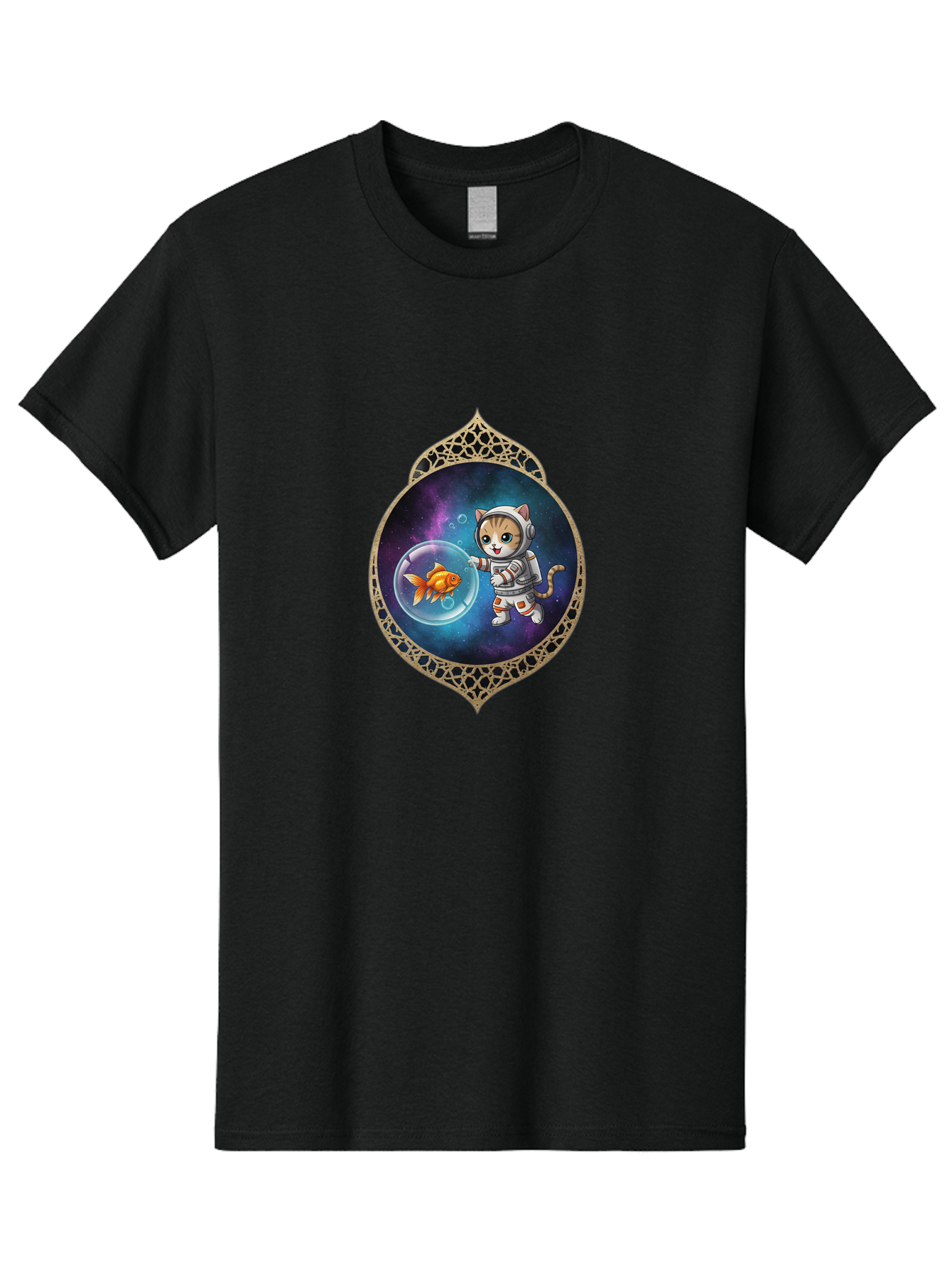 Space-Cat Men'S Graphic Tee, 100% Cotton, Comfortable Casual Summer Wear, Machine Washable, Vintage Camera, Old Camera, Antique Camera, Black Camera, Classic Photography, Photography Equipment, Nostalgic Device, Film Camera, Camera Art Bal386