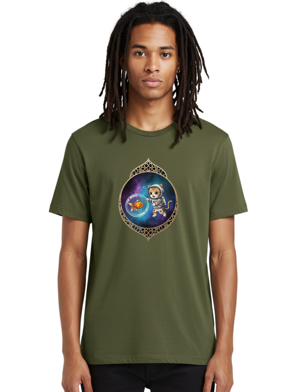 Space-Cat Men'S Graphic Tee, 100% Cotton, Comfortable Casual Summer Wear, Machine Washable, Vintage Camera, Old Camera, Antique Camera, Black Camera, Classic Photography, Photography Equipment, Nostalgic Device, Film Camera, Camera Art Bal386