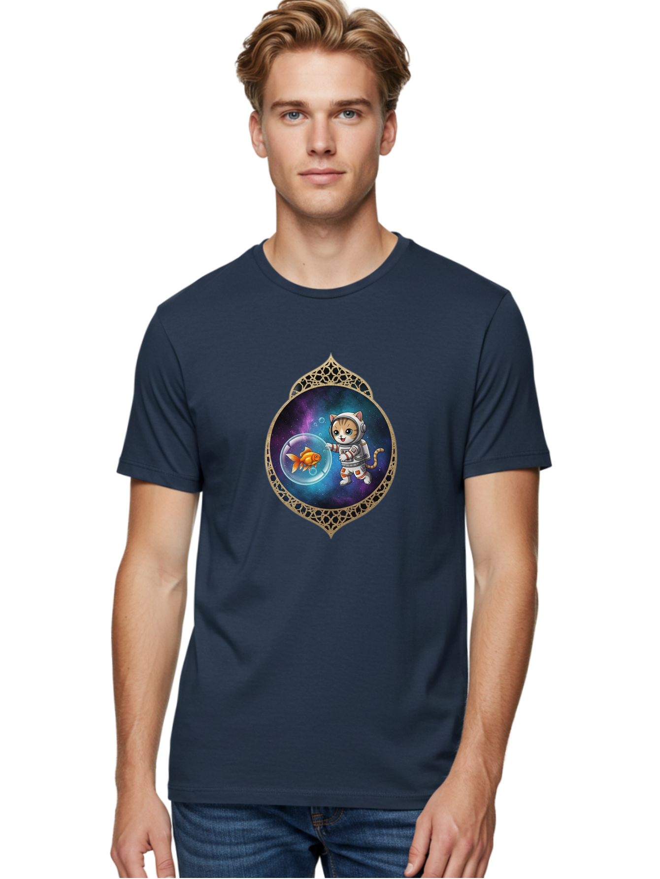 Space-Cat Men'S Graphic Tee, 100% Cotton, Comfortable Casual Summer Wear, Machine Washable, Vintage Camera, Old Camera, Antique Camera, Black Camera, Classic Photography, Photography Equipment, Nostalgic Device, Film Camera, Camera Art Bal386