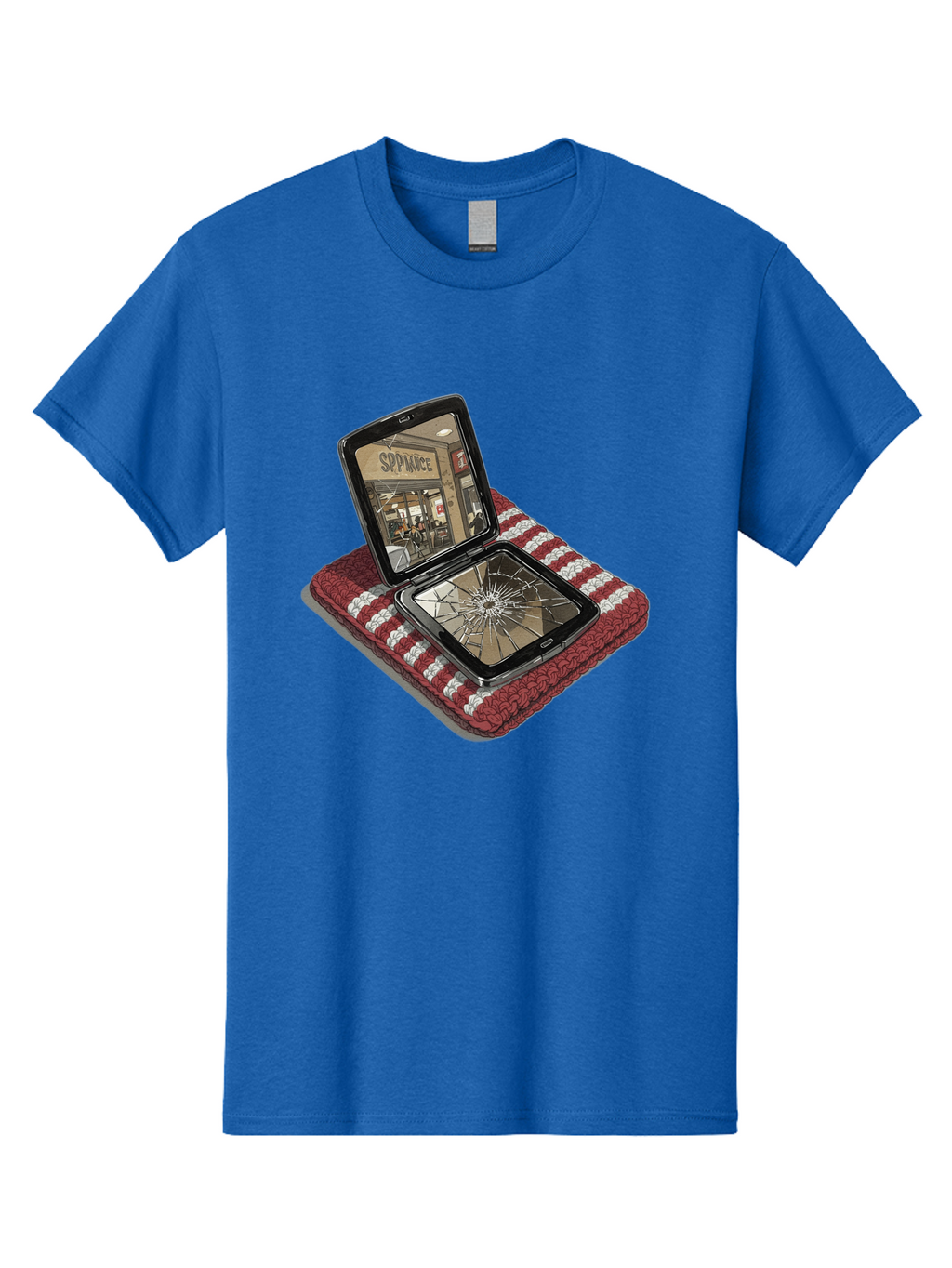 Sppiance-Broken-Phone Men'S Graphic Tee, 100% Cotton, Comfortable Casual Summer Wear, Machine Washable, Vintage Camera, Old Camera, Antique Camera, Black Camera, Classic Photography, Photography Equipment, Nostalgic Device, Film Camera, Bal388
