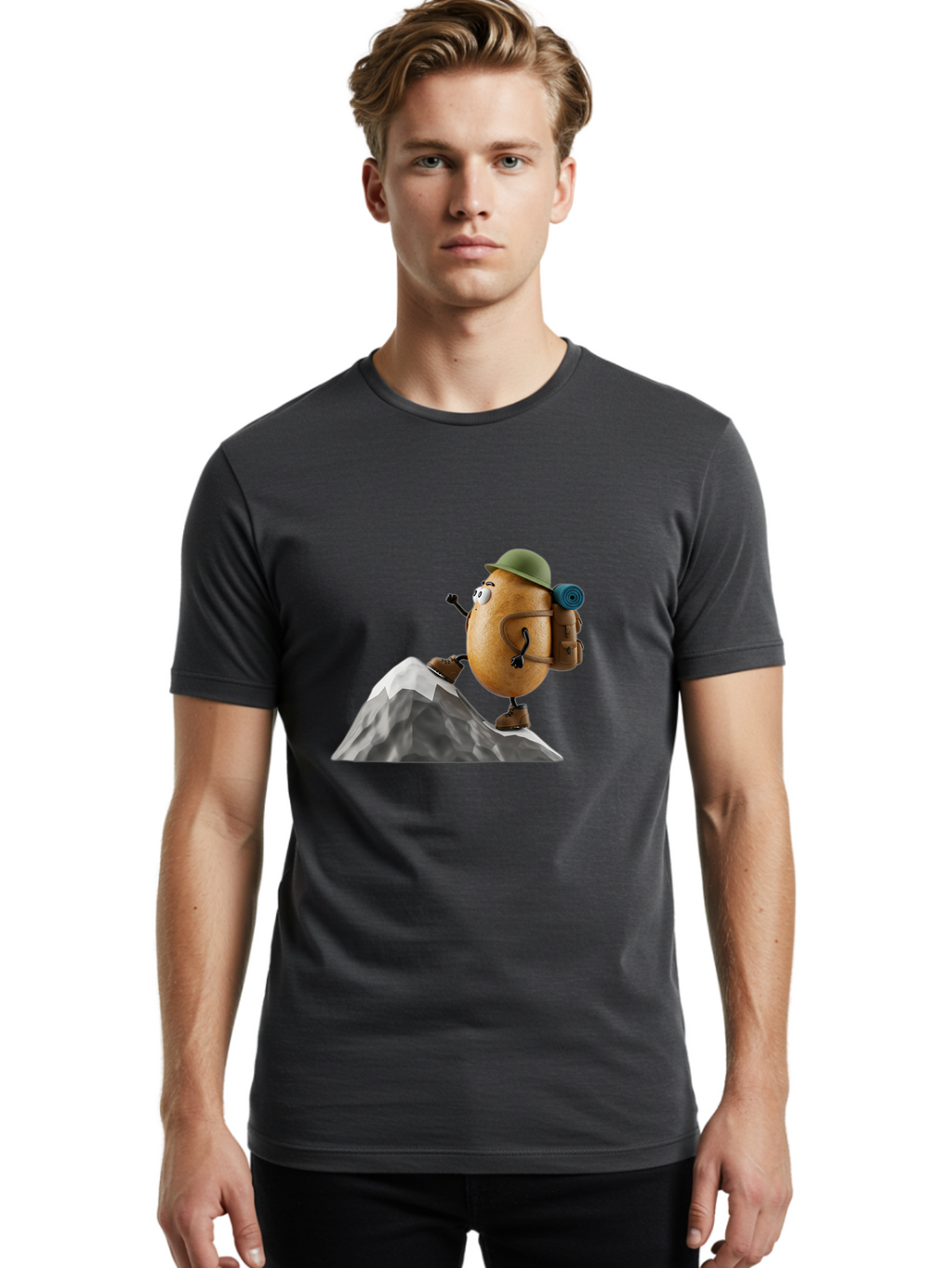 Spud Men'S Graphic Tee, 100% Cotton, Comfortable Casual Summer Wear, Machine Washable, Vintage Camera, Old Camera, Antique Camera, Black Camera, Classic Photography, Photography Equipment, Nostalgic Device, Film Camera, Camera Art Bal389
