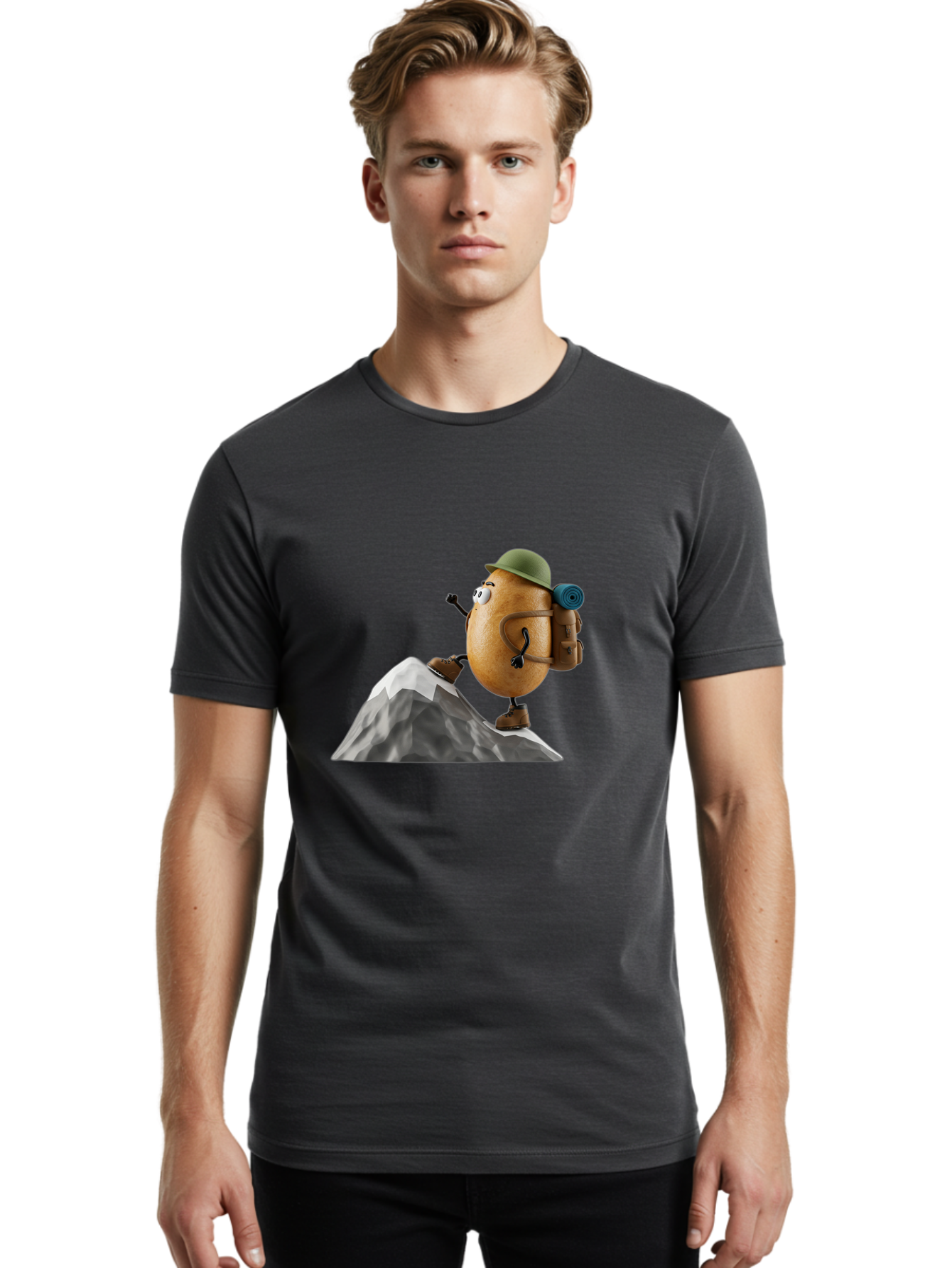 Spud Men'S Graphic Tee, 100% Cotton, Comfortable Casual Summer Wear, Machine Washable, Vintage Camera, Old Camera, Antique Camera, Black Camera, Classic Photography, Photography Equipment, Nostalgic Device, Film Camera, Camera Art Bal389