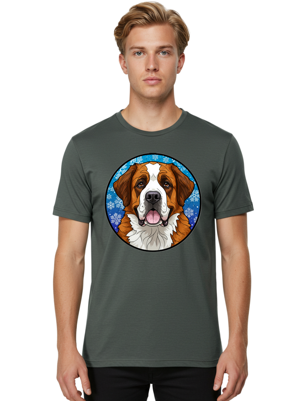 St-Bernard-Dog Men'S Graphic Tee, 100% Cotton, Comfortable Casual Summer Wear, Machine Washable, Vintage Camera, Old Camera, Antique Camera, Black Camera, Classic Photography, Photography Equipment, Nostalgic Device, Film Camera, Camera Art Bal391