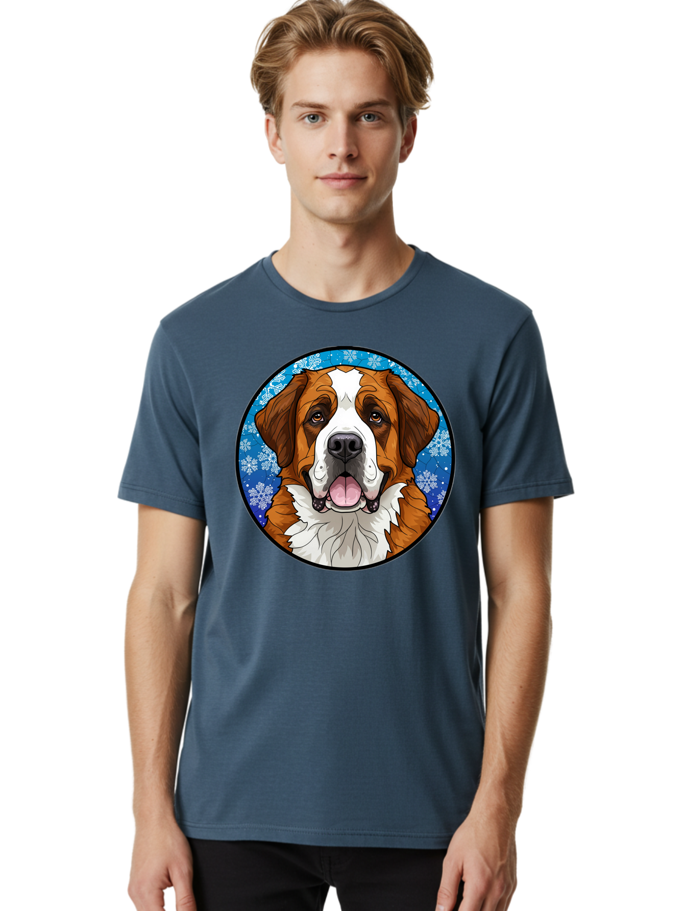 St-Bernard-Dog Men'S Graphic Tee, 100% Cotton, Comfortable Casual Summer Wear, Machine Washable, Vintage Camera, Old Camera, Antique Camera, Black Camera, Classic Photography, Photography Equipment, Nostalgic Device, Film Camera, Camera Art Bal391
