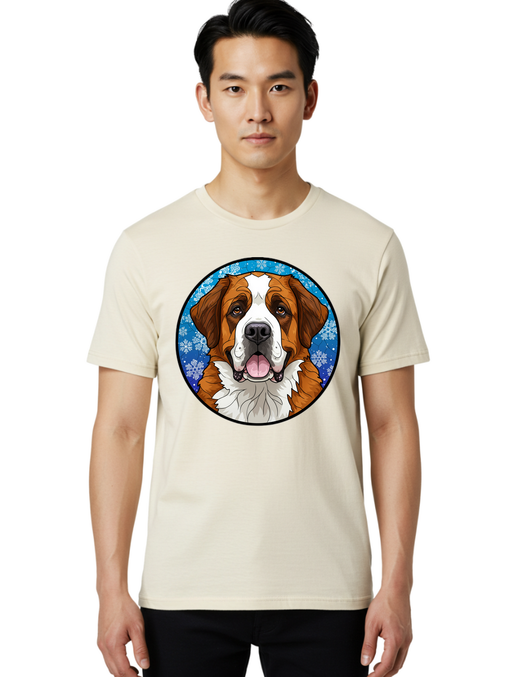 St-Bernard-Dog Men'S Graphic Tee, 100% Cotton, Comfortable Casual Summer Wear, Machine Washable, Vintage Camera, Old Camera, Antique Camera, Black Camera, Classic Photography, Photography Equipment, Nostalgic Device, Film Camera, Camera Art Bal391