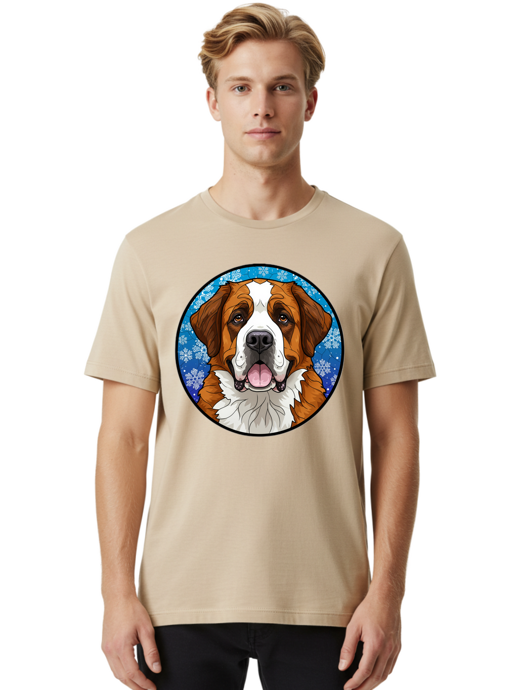 St-Bernard-Dog Men'S Graphic Tee, 100% Cotton, Comfortable Casual Summer Wear, Machine Washable, Vintage Camera, Old Camera, Antique Camera, Black Camera, Classic Photography, Photography Equipment, Nostalgic Device, Film Camera, Camera Art Bal391