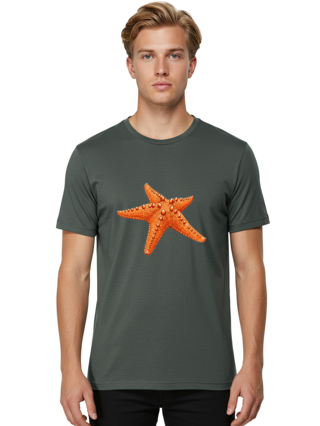 Starfish-1 Men'S Graphic Tee, 100% Cotton, Comfortable Casual Summer Wear, Machine Washable, Vintage Camera, Old Camera, Antique Camera, Black Camera, Classic Photography, Photography Equipment, Nostalgic Device, Film Camera, Camera Art Bal394
